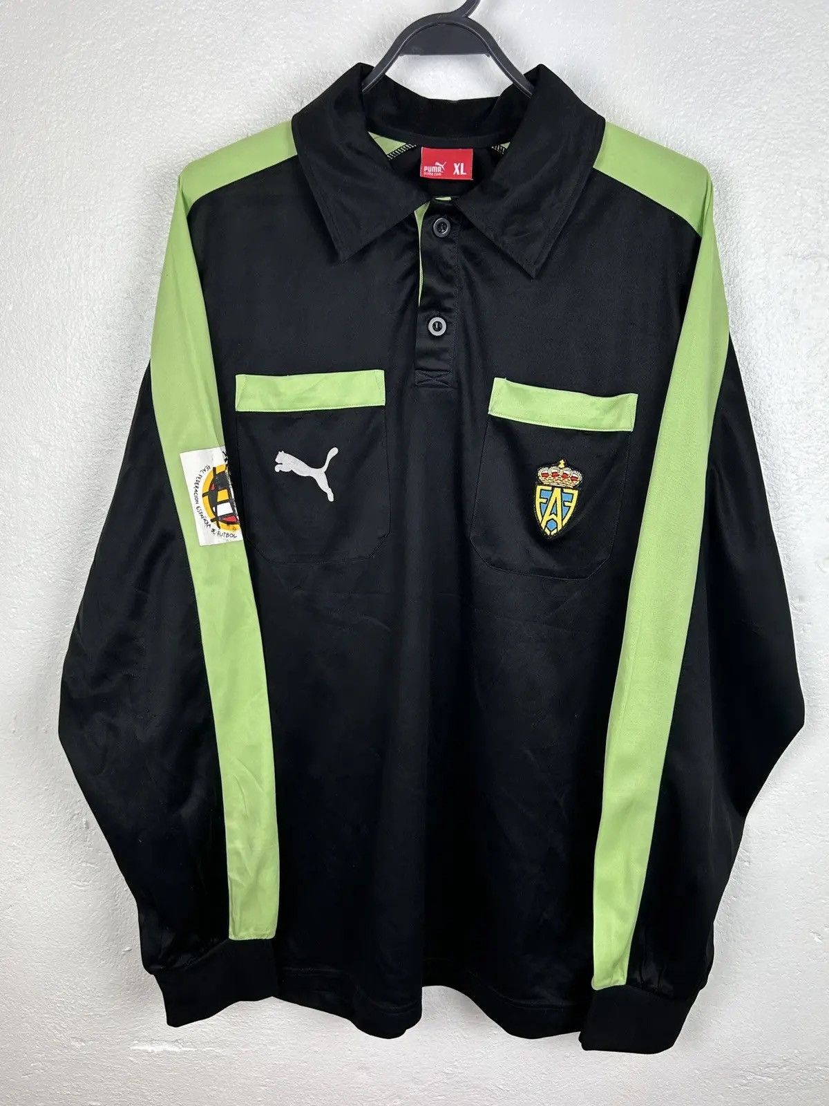 Puma Vintage Puma Spain RFEF Referee Long Sleeve Soccer Jersey Size US XL / EU 56 / 4 - 1 Thumbnail
