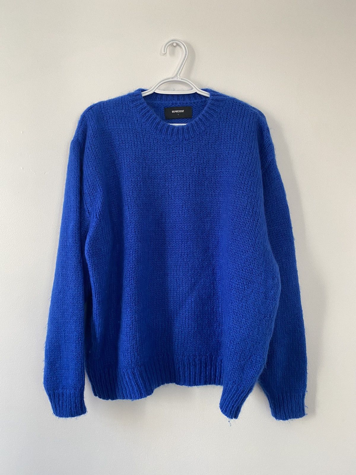 image of Blue Represent Clothing Mohair Sweater, Men's (Size Large)