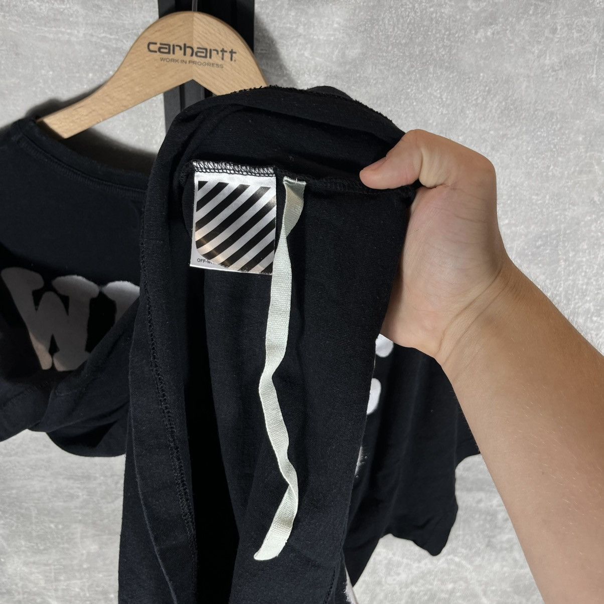 Off-White OFF WHITE SPRAY DIAGONAL VINTAGE TEE TSHIRT VIRGIL ABLOH Size US L / EU 52-54 / 3 - 13 Thumbnail