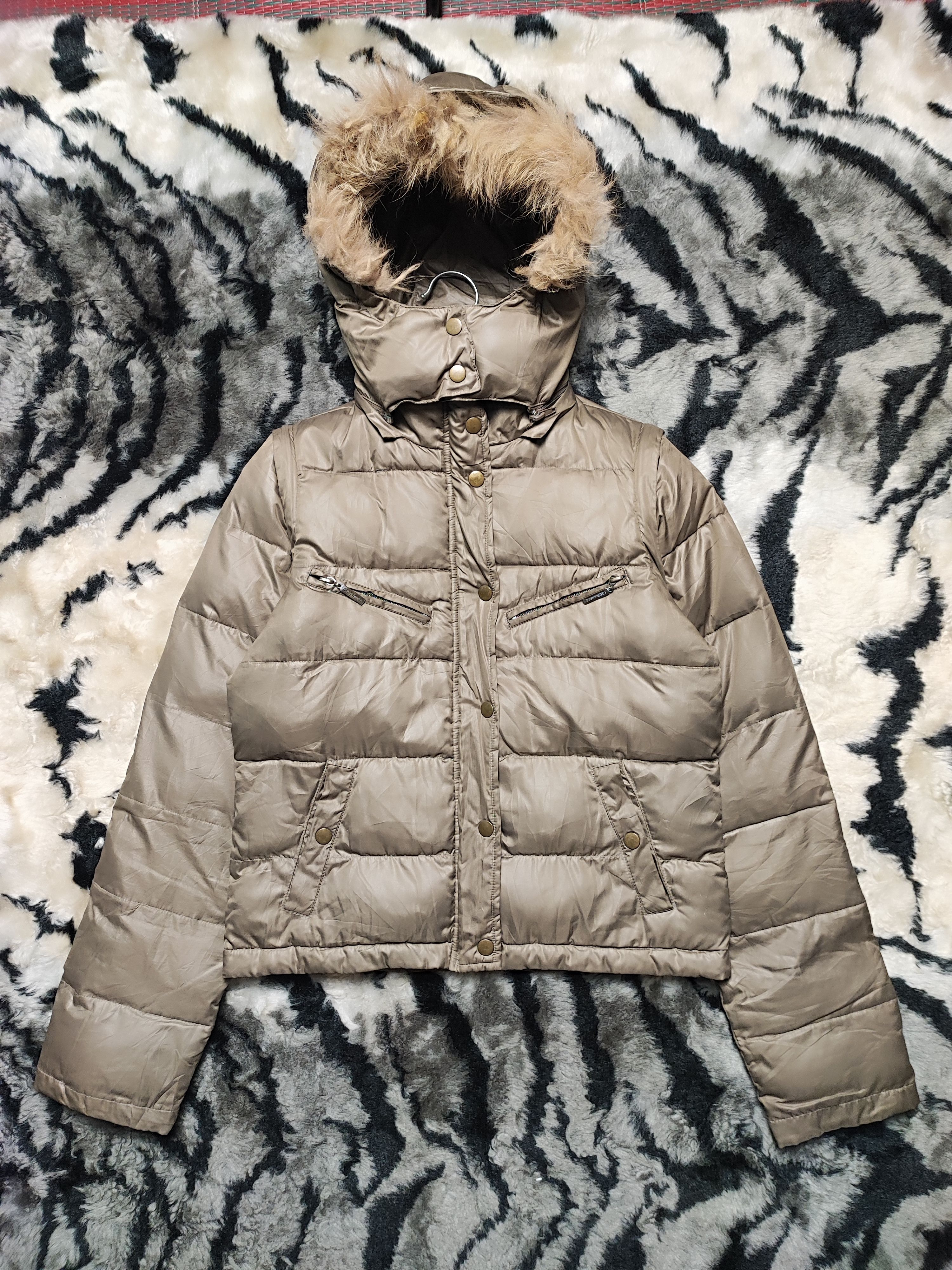 Japanese Brand Fur Puffer Down Jacket Vest Boxy Cecil Mc Bee Size US XS / EU 42 / 0 - 2 Thumbnail