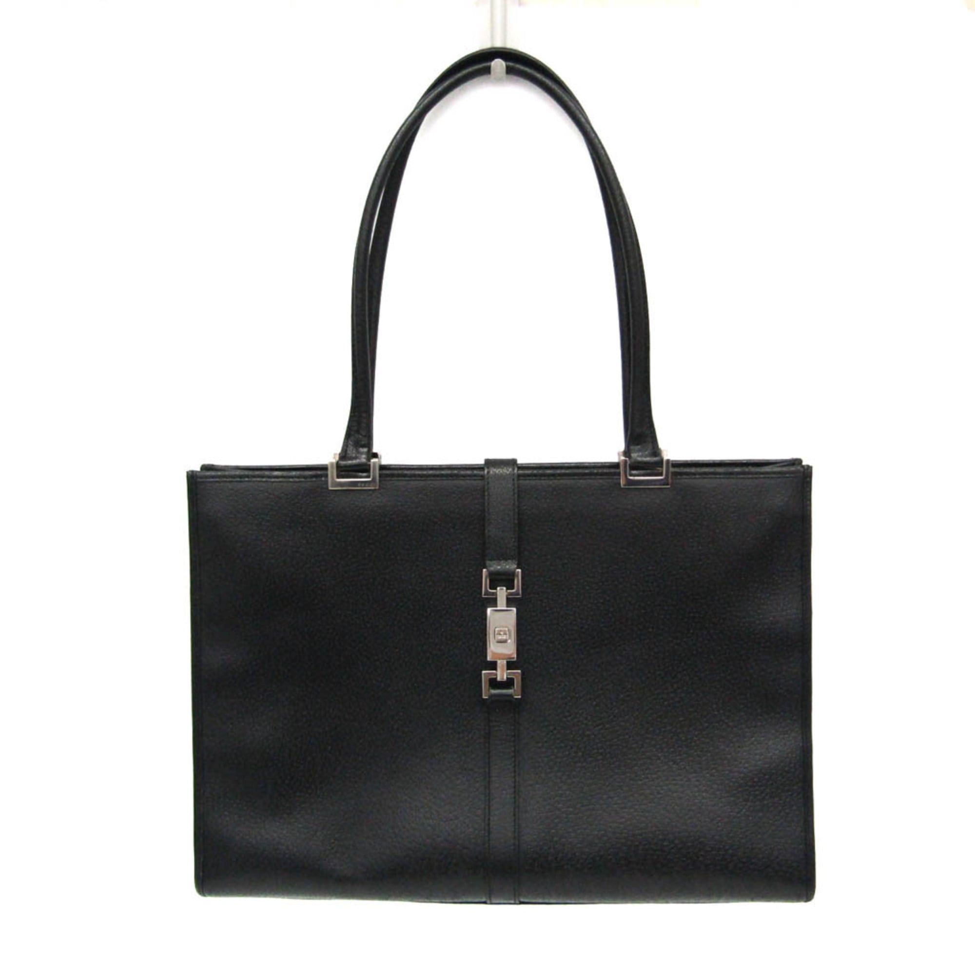 Gucci Gucci Jackie 002 1074 Women's Leather Tote Bag Black Size ONE SIZE - 1 Thumbnail