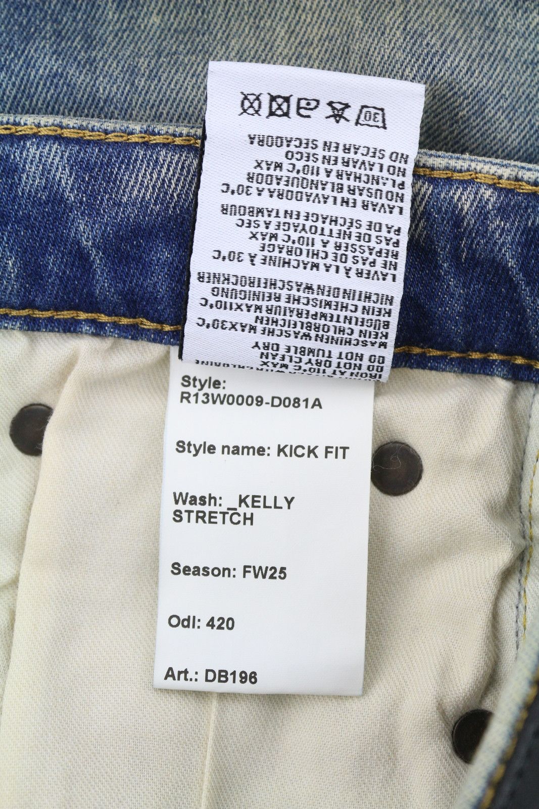 R13 KICK FIT 24 Kelly Faded Blue RRP699 87180 Size 24" / US 00 / IT 34 - 9 Thumbnail
