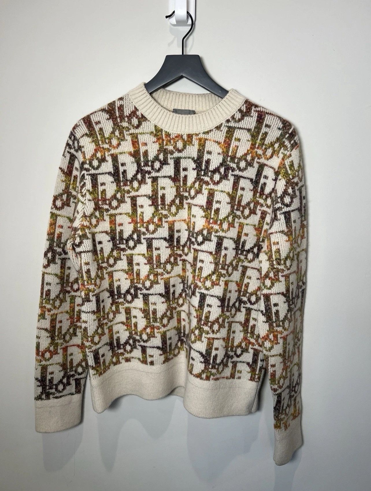 Dior Dior Oblique Fantasy Wool Jacquard Sweater USED size M Size US M / EU 48-50 / 2 - 1 Thumbnail