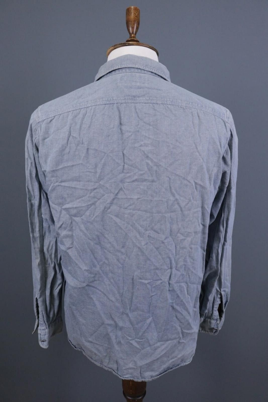 Polo Ralph Lauren Ralph Lauren Double RL Blue Denim Pockets Flanel Shirt M Size US M / EU 48-50 / 2 - 11 Thumbnail