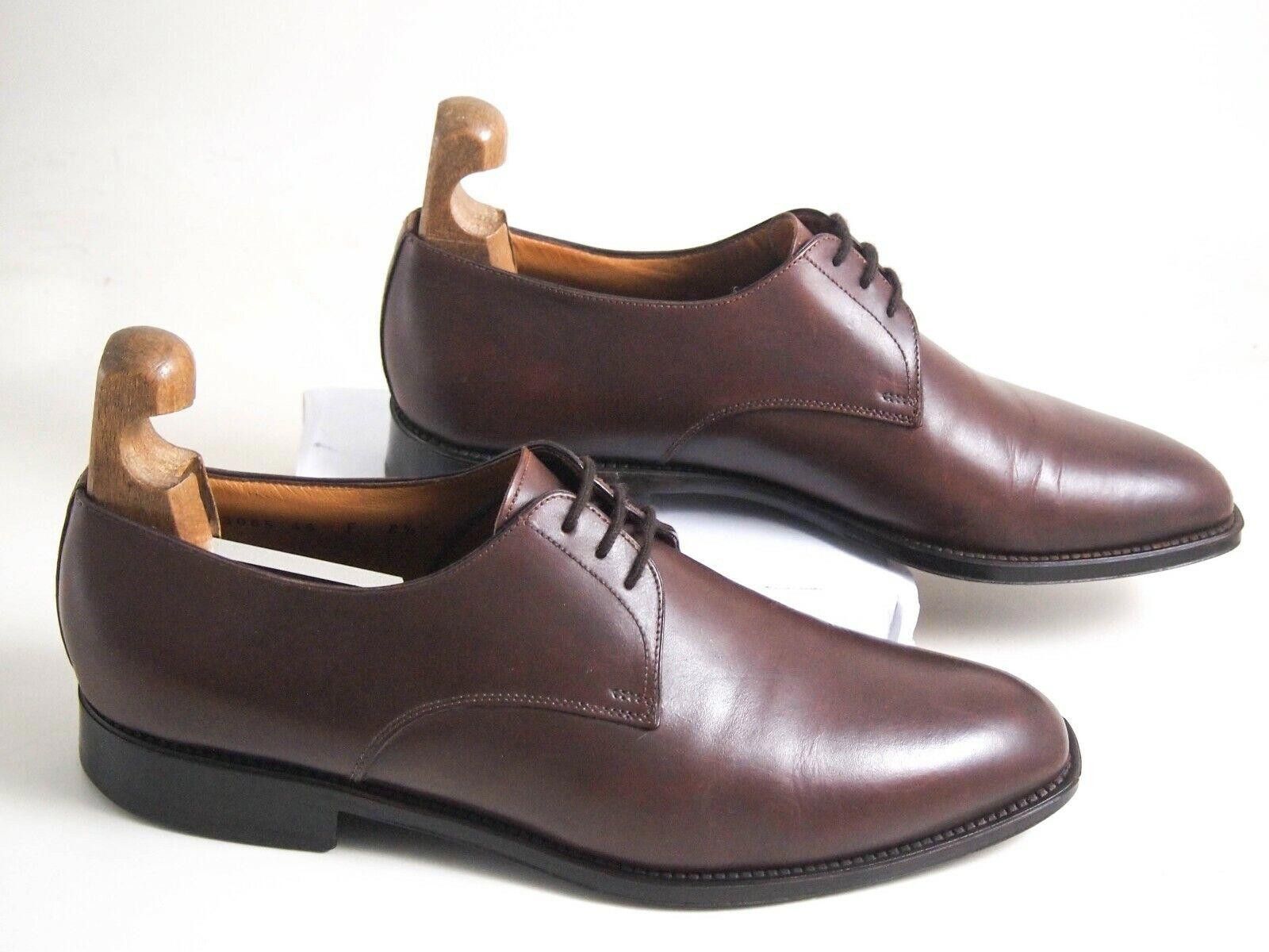Santoni Santoni Derby Oxfords Brown Leather Mens Size EU 42.5 US 9.5 Size US 9.5 / EU 42-43 - 2 Thumbnail