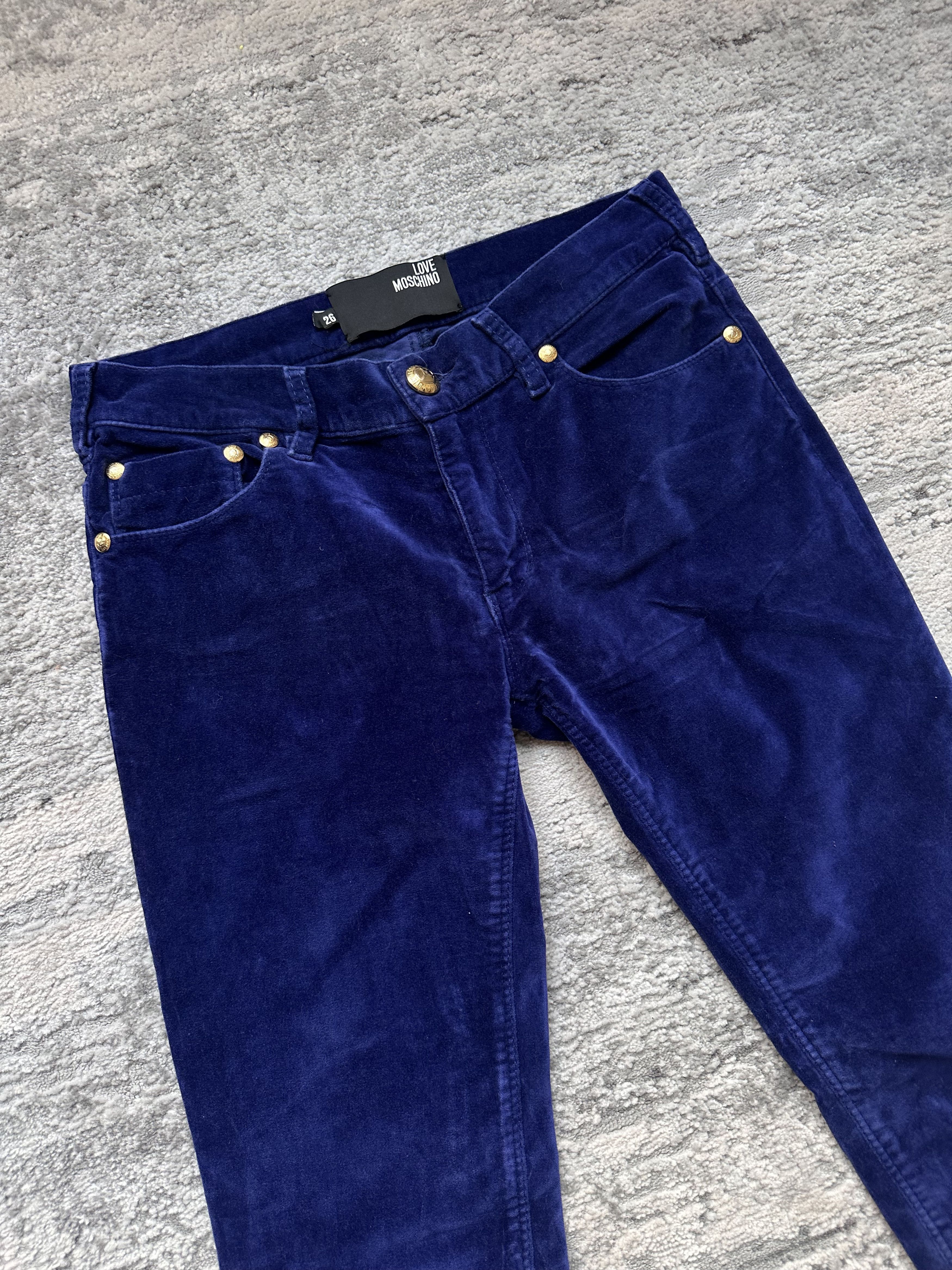 Love Moschino Love Moschino Velour Pants Size 27" / US 4 / IT 40 - 2 Thumbnail