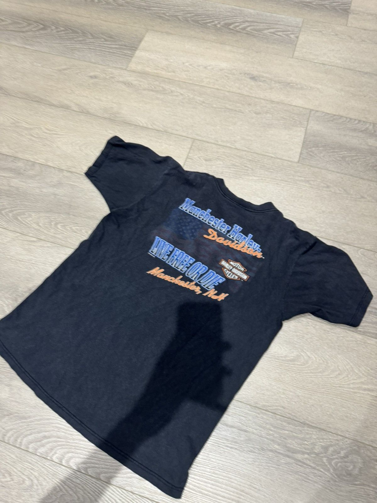 Harley Davidson × Vintage Vintage Black Harley Davidson Manchester Shirt Size US L / EU 52-54 / 3 - 5 Thumbnail