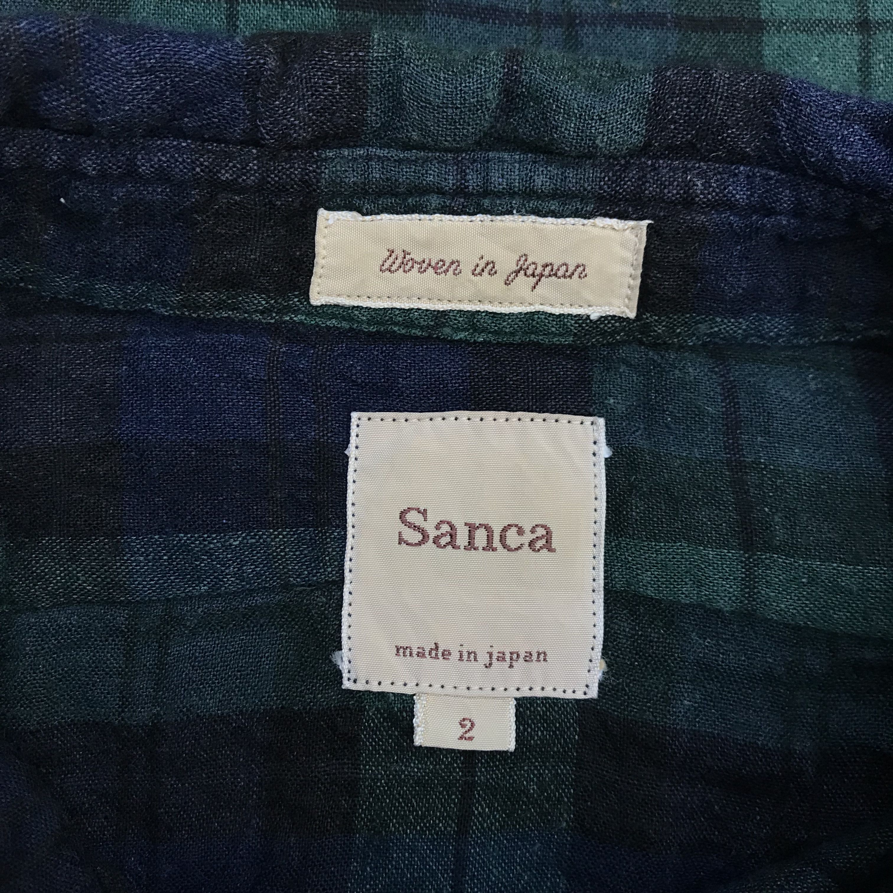 Japanese Brand Vintage Sanca japan Flannel Shirt long sleeves green union Size US M / EU 48-50 / 2 - 6 Thumbnail
