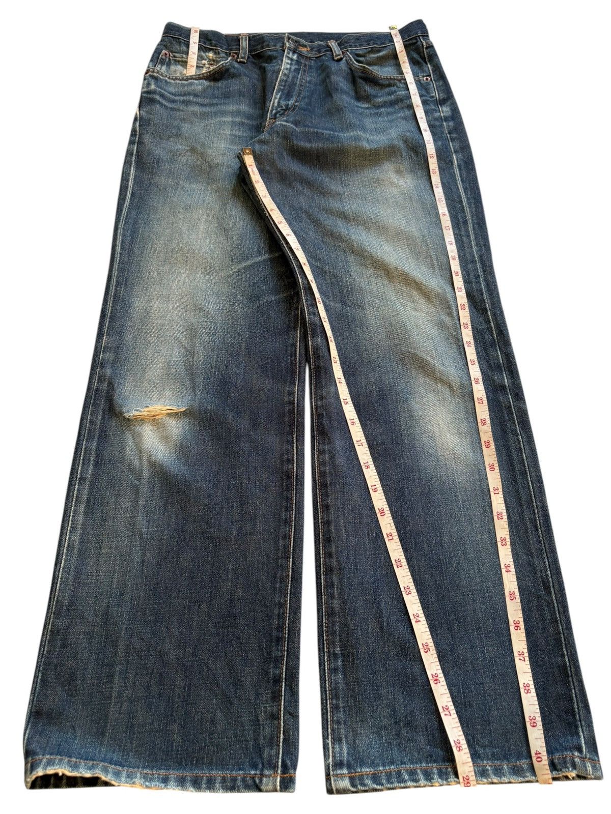 Edwin Vintage Edwin 503 Mud Wash Distressed Loose Baggy Jeans Size US 32 / EU 48 - 13 Thumbnail
