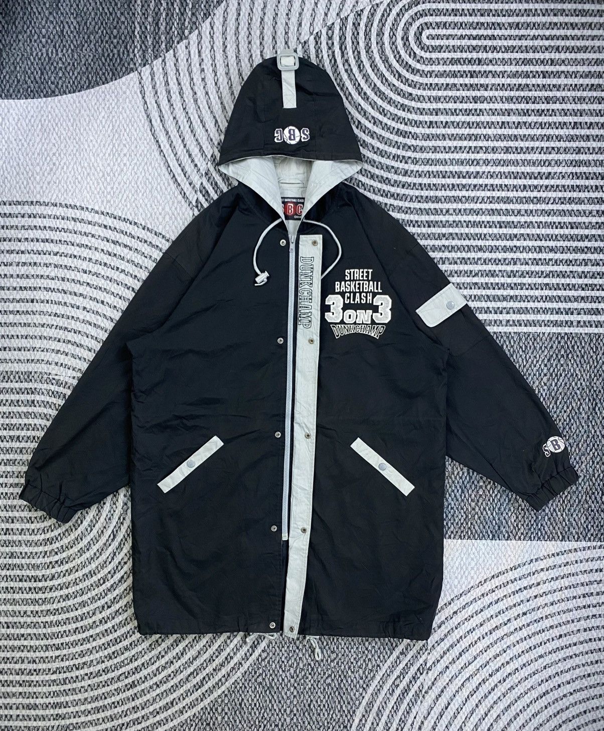 Japanese Brand Vintage Dunkchamp Street Basketball Clash Long Parka Jacket Size US XL / EU 56 / 4 - 6 Thumbnail