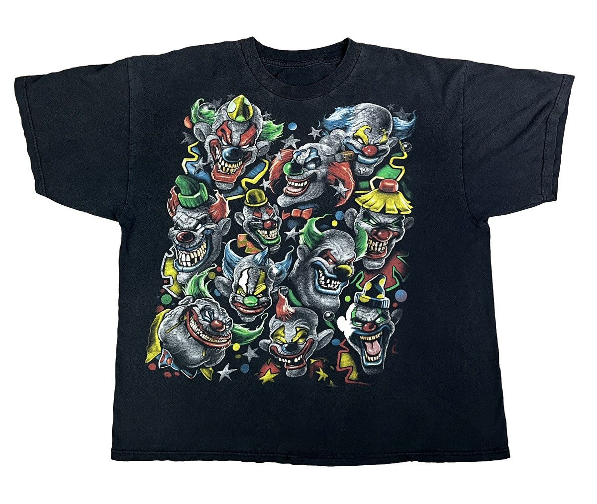 Vintage Vintage 2000’s Clown Big Print T-Shirt 🤡 Size US XL / EU 56 / 4 - 2 Thumbnail
