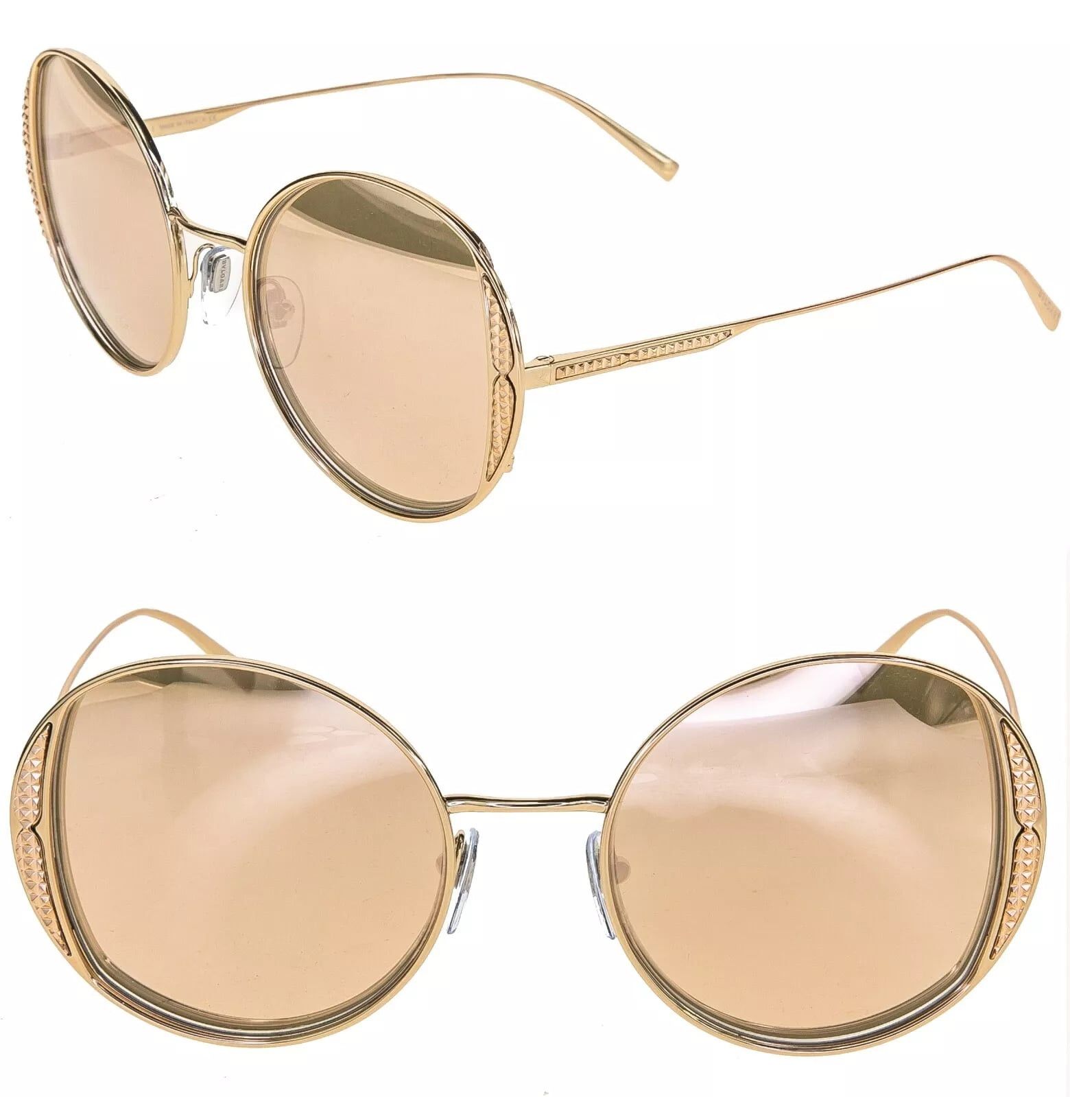 Bvlgari BVLGARI BV6169 Rose Round Metal Fashion Sunglasses 6169 Size ONE SIZE - 1 Thumbnail