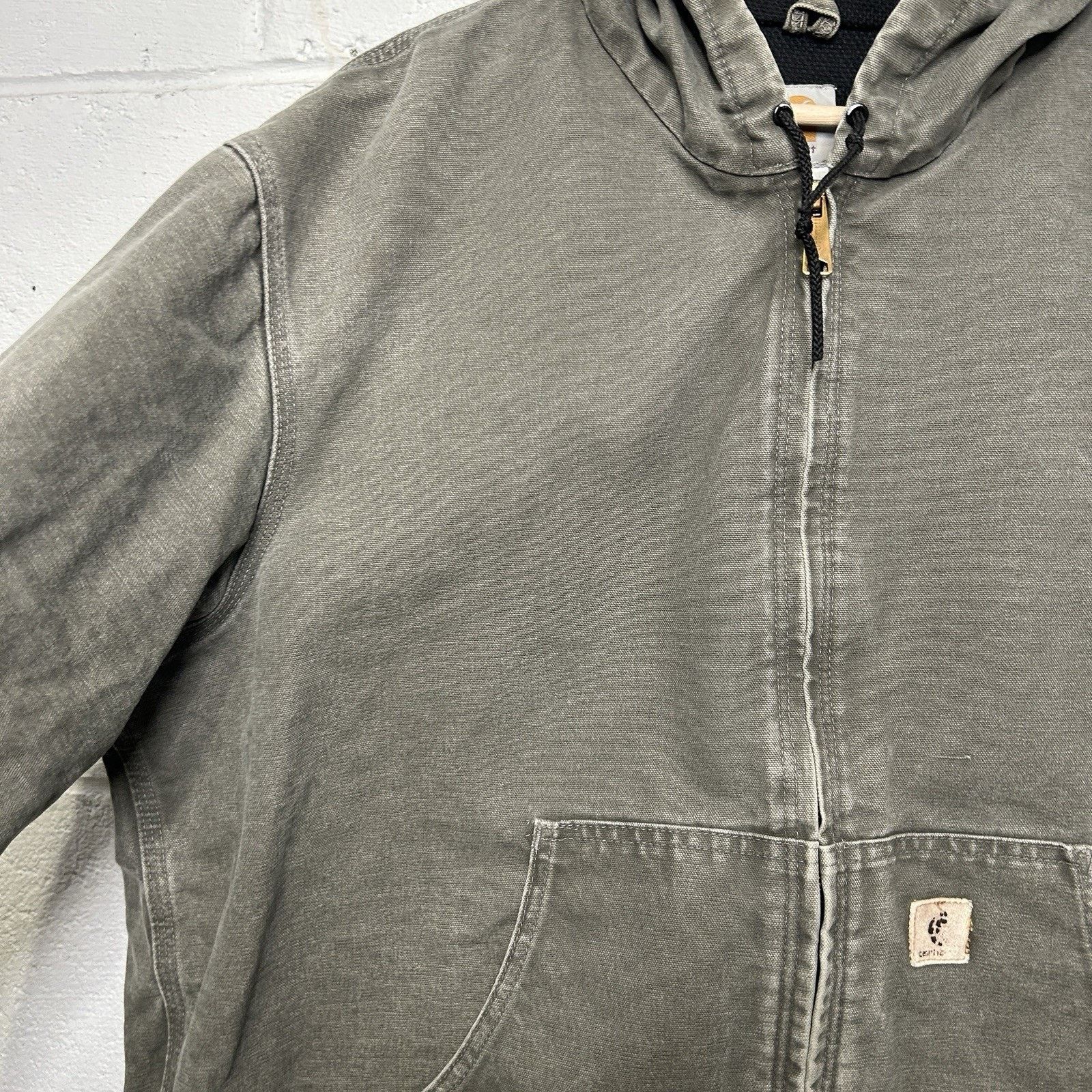 Carhartt Vintage Carhartt Thermal Hooded Active Jacket “Sage” J160 Size US XL / EU 56 / 4 - 5 Thumbnail