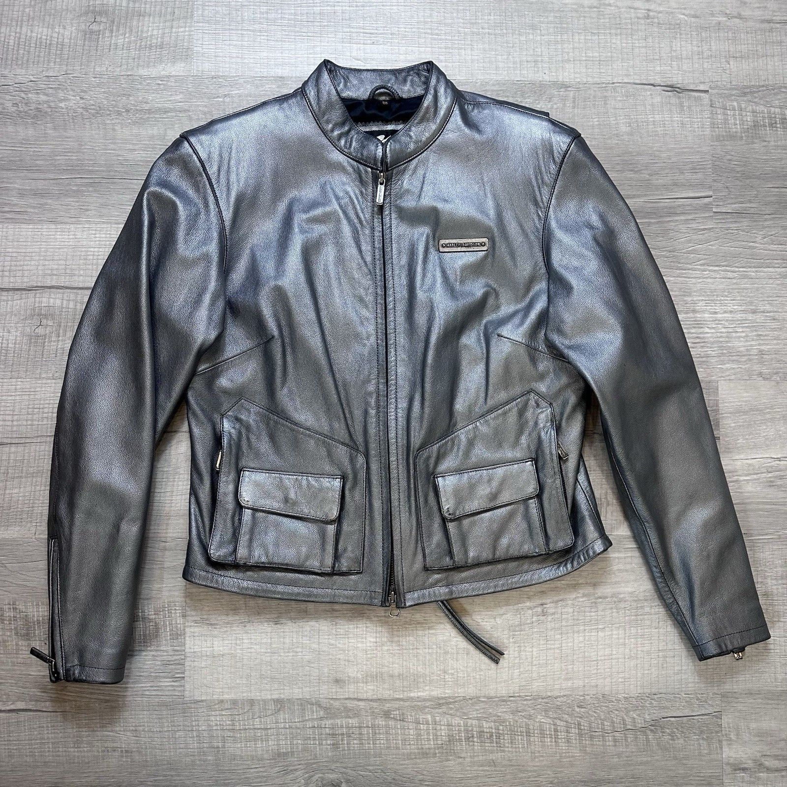Harley Davidson Harley Davidson Genuine Leather Motorcycle Jacket Silver Size M / US 6-8 / IT 42-44 - 1 Thumbnail