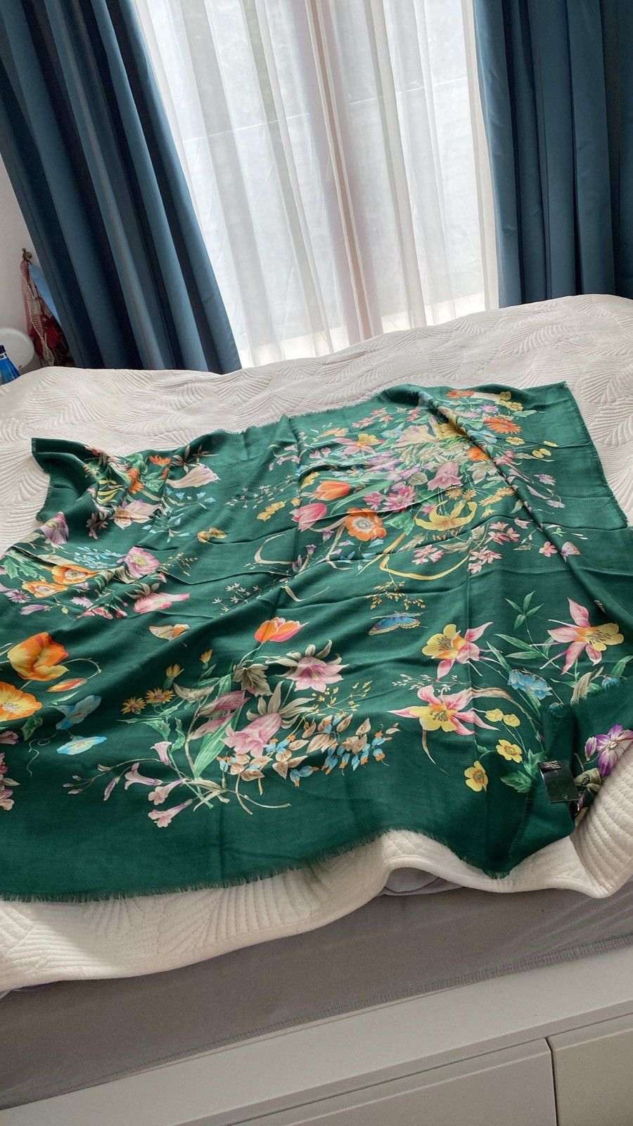 Gucci Gucci gloral scarf silk & cotton Size ONE SIZE - 1 Thumbnail