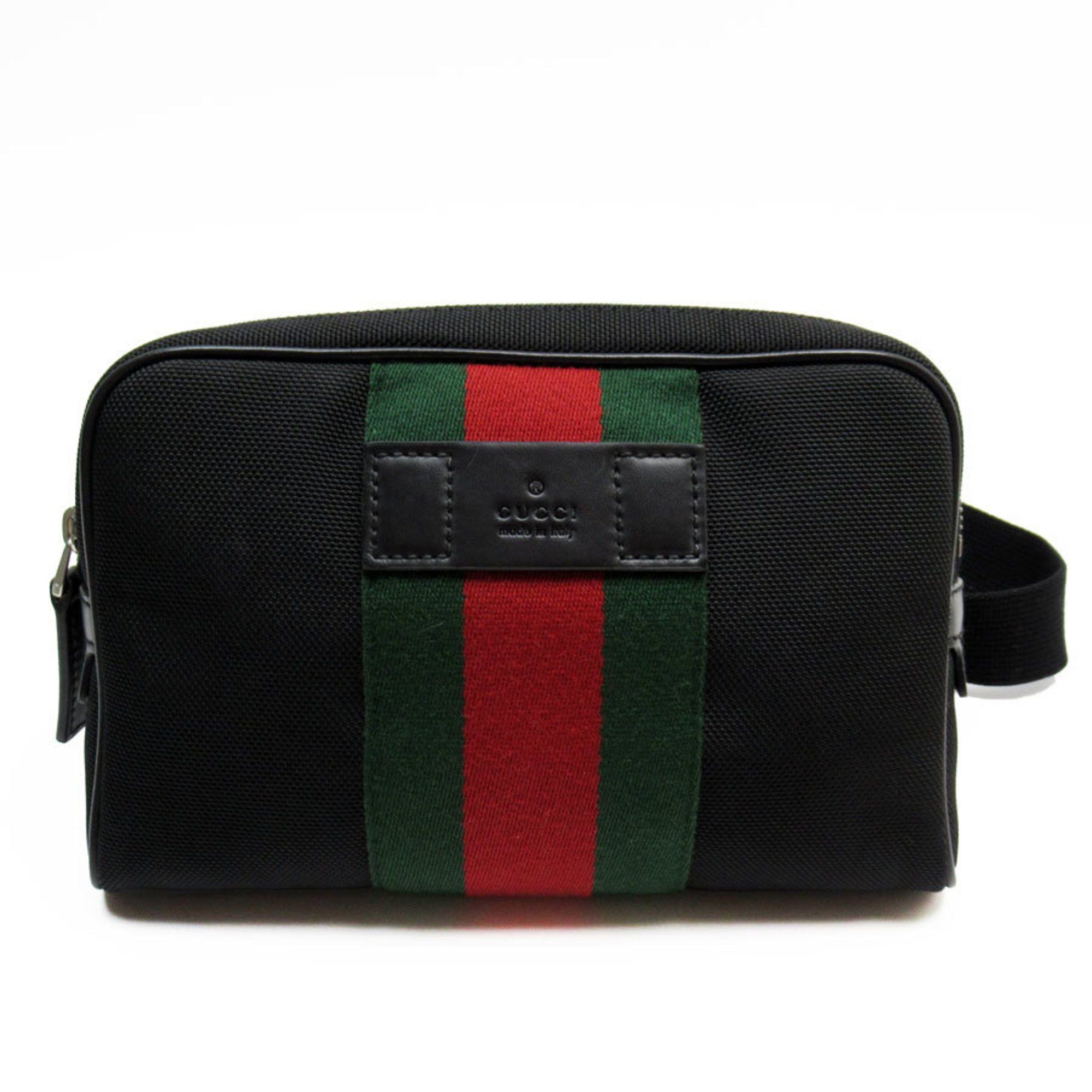 Gucci GUCCI Body Bag Sherry Line Nylon Canvas Black Silver Men's 630919 w0873k Size ONE SIZE - 1 Thumbnail