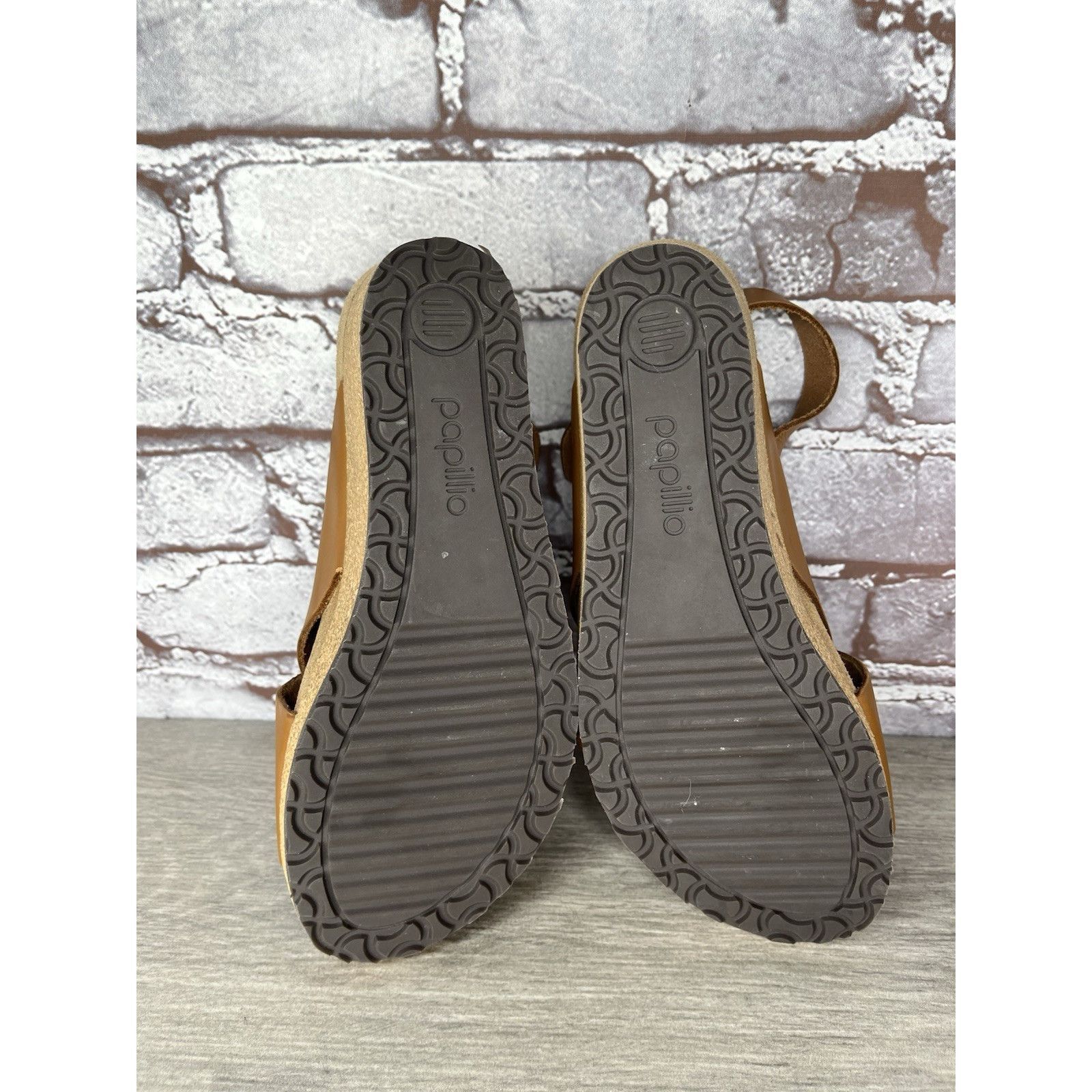 Birkenstock Birkenstock Papillio Samira Ginger Brown Leather Cork Wedges Size US 6.5 / IT 36.5 - 8 Thumbnail