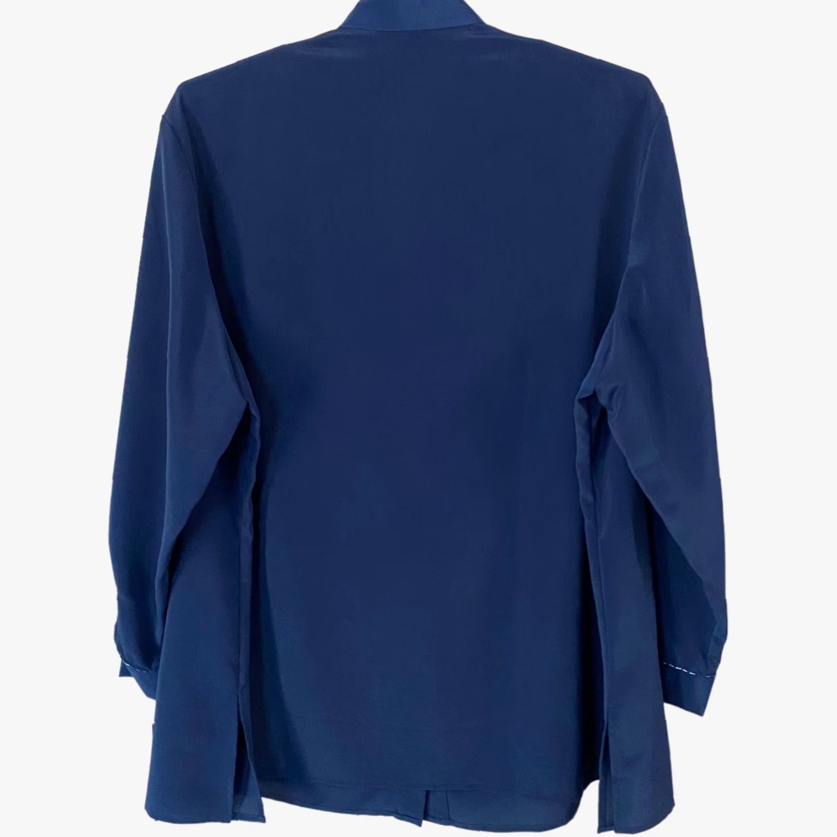 Vintage VINTAGE Maggie Sweet Beaded Button-Up Blouse Mandarin Collar Blue Women's 3X New Size XXL / US 16-18 / IT 52-54 - 3 Thumbnail