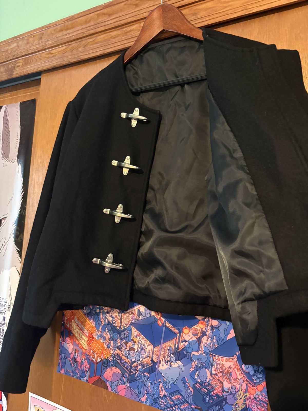 Japanese Brand NOT CONVENTIONAL Fireman Clasp Crop Jacket Size US L / EU 52-54 / 3 - 3 Thumbnail