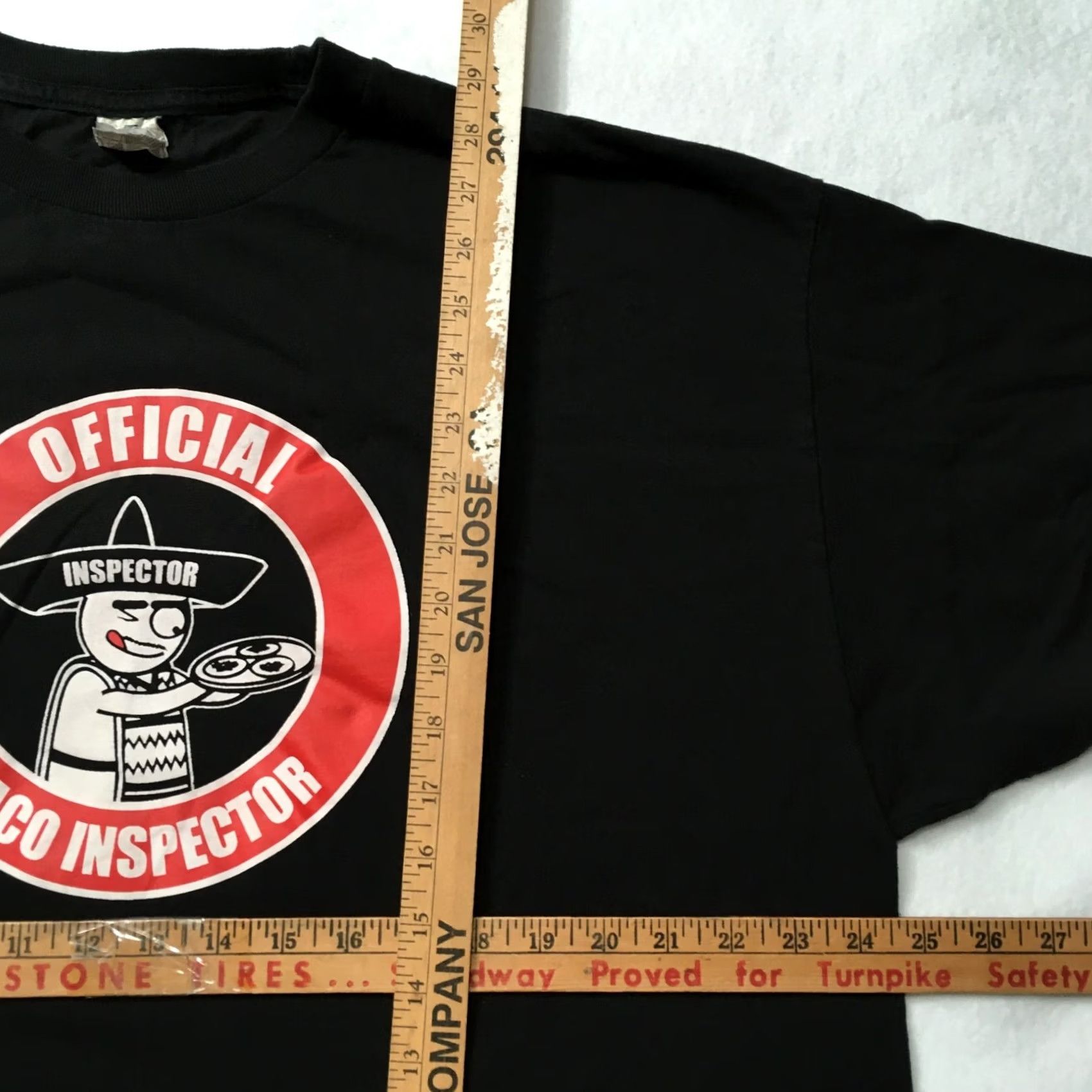 Vintage Taco INSPECTOR OFFICIAL T-Shirt 2XL Black MEXICAN PONCHO GRAPHIC Size US XXL / EU 58 / 5 - 5 Thumbnail