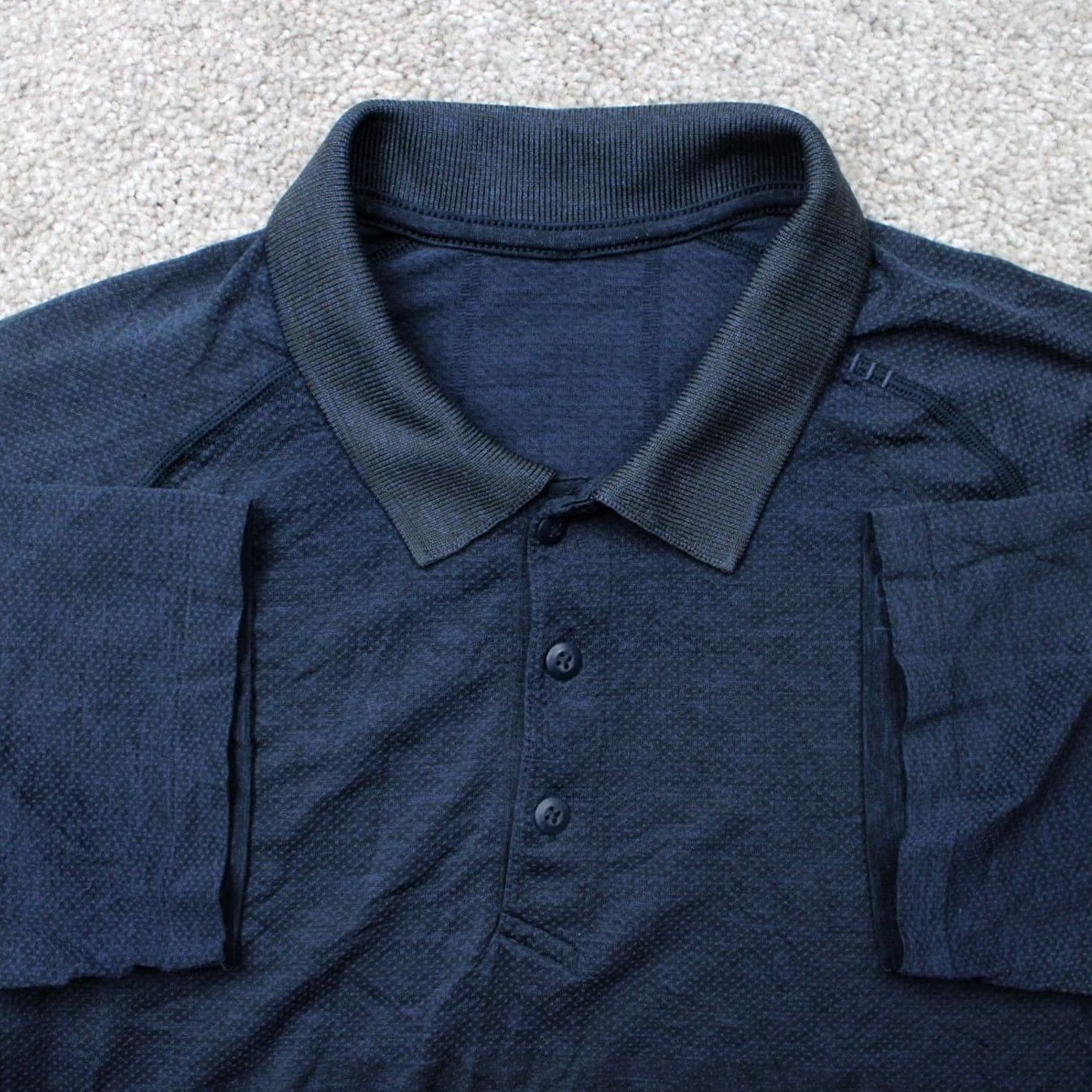Lululemon Lululemon Polo Shirt Mens Medium Blue Performance Short Sleeve Stretch Pullover Polo Shirt Linen? Size US M / EU 48-50 / 2 - 2 Thumbnail