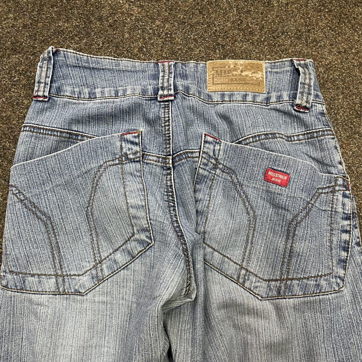 Vintage Vintage Y2K Flared Bootcut Jeans Light Wash Thrashed Indie Size 32" / US 10 / IT 46 - 3 Thumbnail
