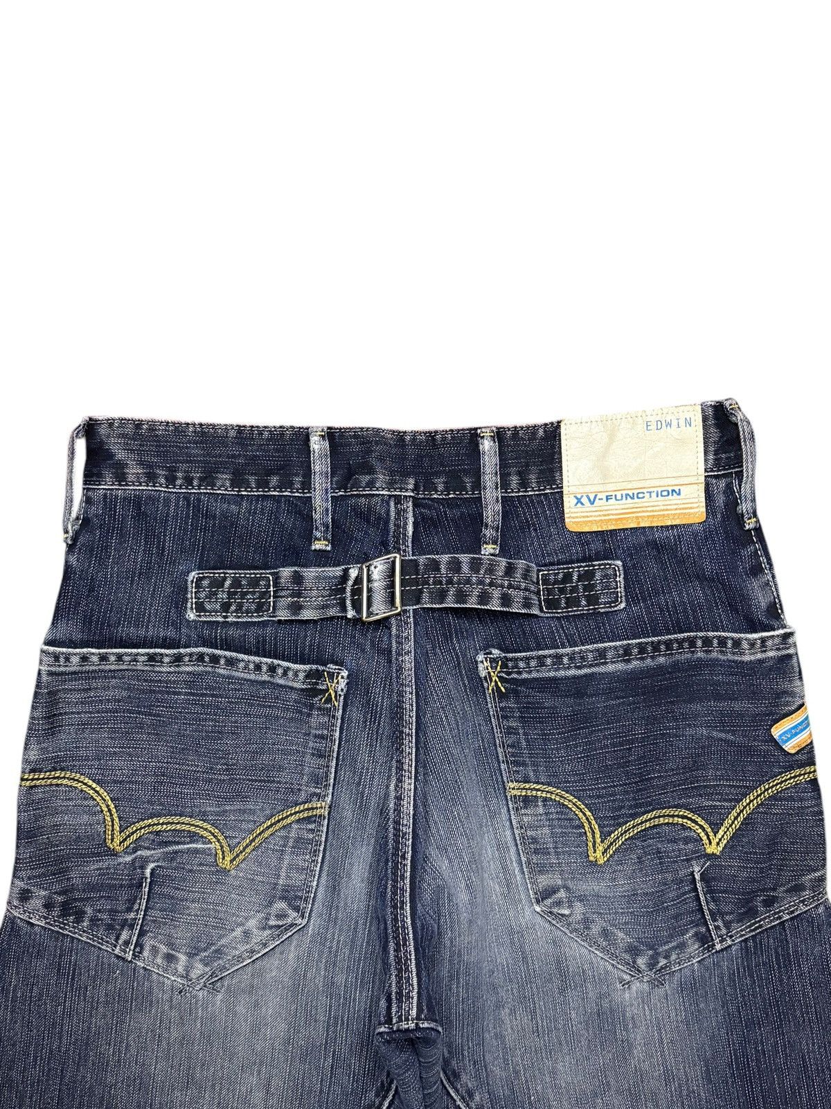 Edwin × Japanese Brand Exclusive Vintage Edwin Buckle Back Ripped Baggy Jeans Size US 29 - 8 Thumbnail