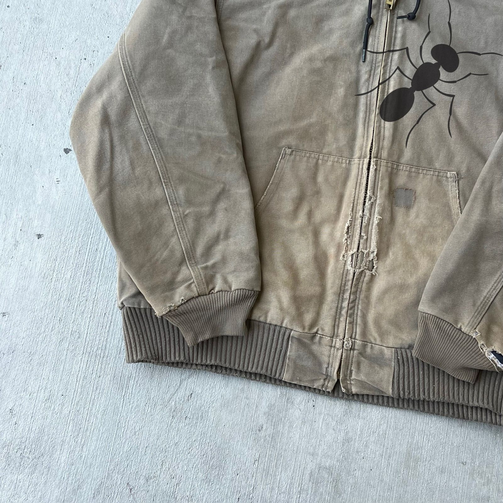 Carhartt × Vintage Carhartt J130 DES brown hooded work wear jacket Size US XL / EU 56 / 4 - 9 Thumbnail