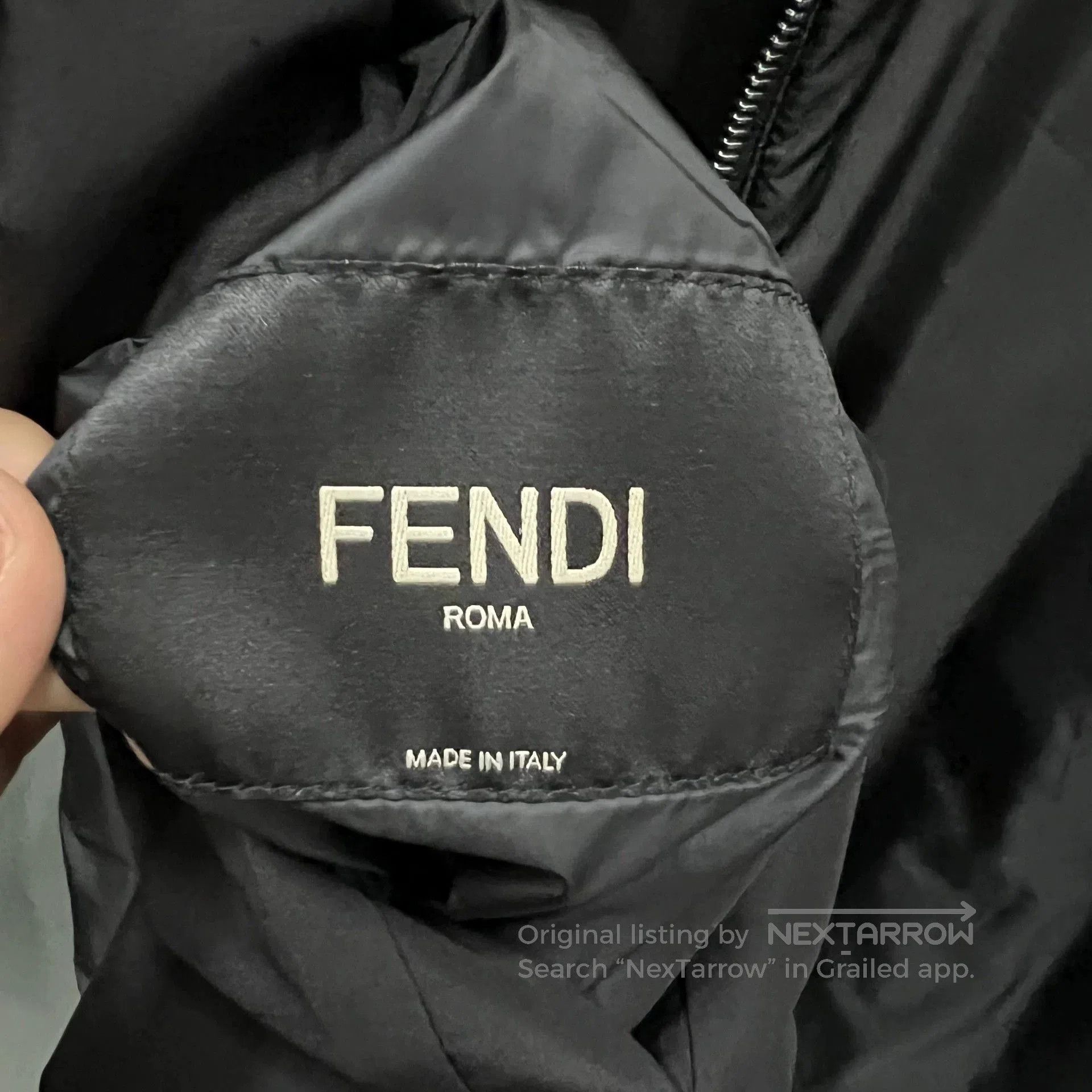 Fendi FENDI Black Logo Reversible Cotton Jacket. Size US S / EU 44-46 / 1 - 4 Thumbnail