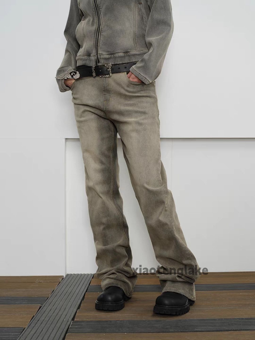 Jean × Vintage utility skate hiphop washed faded flared grunge jeans Size US 34 / EU 50 - 4 Thumbnail
