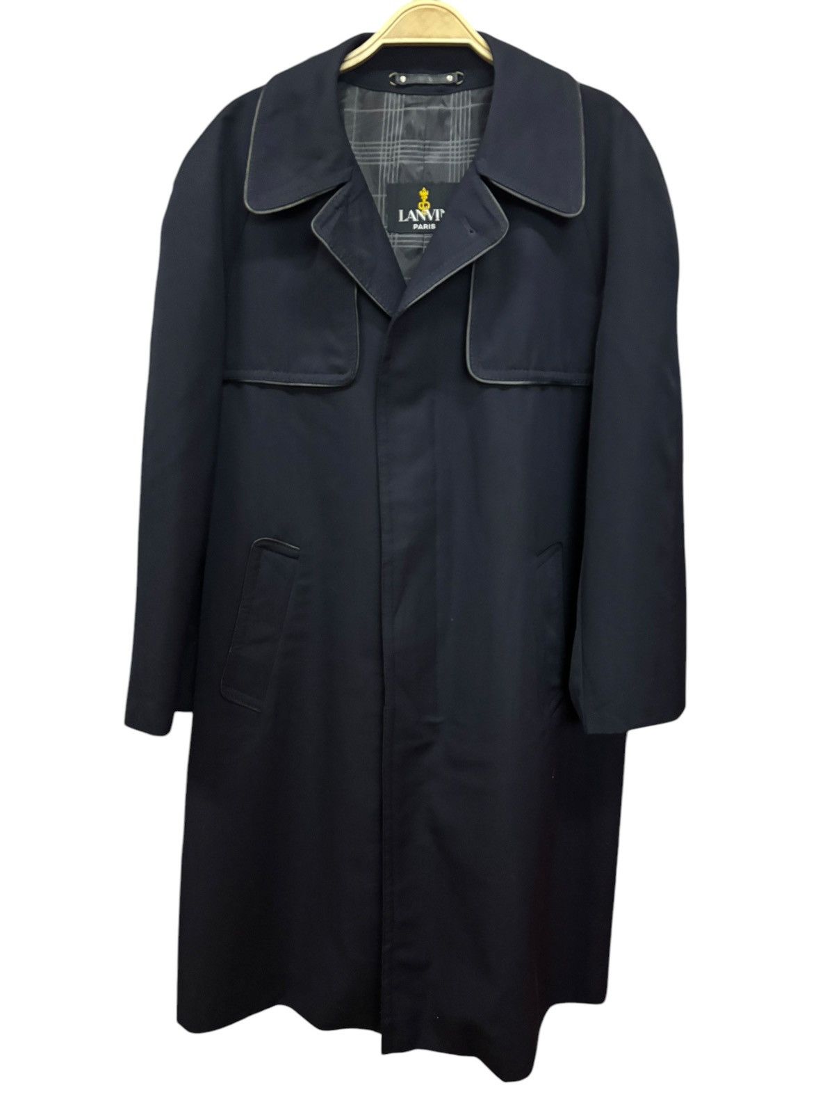 Designer × Lanvin × Vintage 90s Vintage Lanvin Paris Trench Coat Size US L / EU 52-54 / 3 - 3 Thumbnail