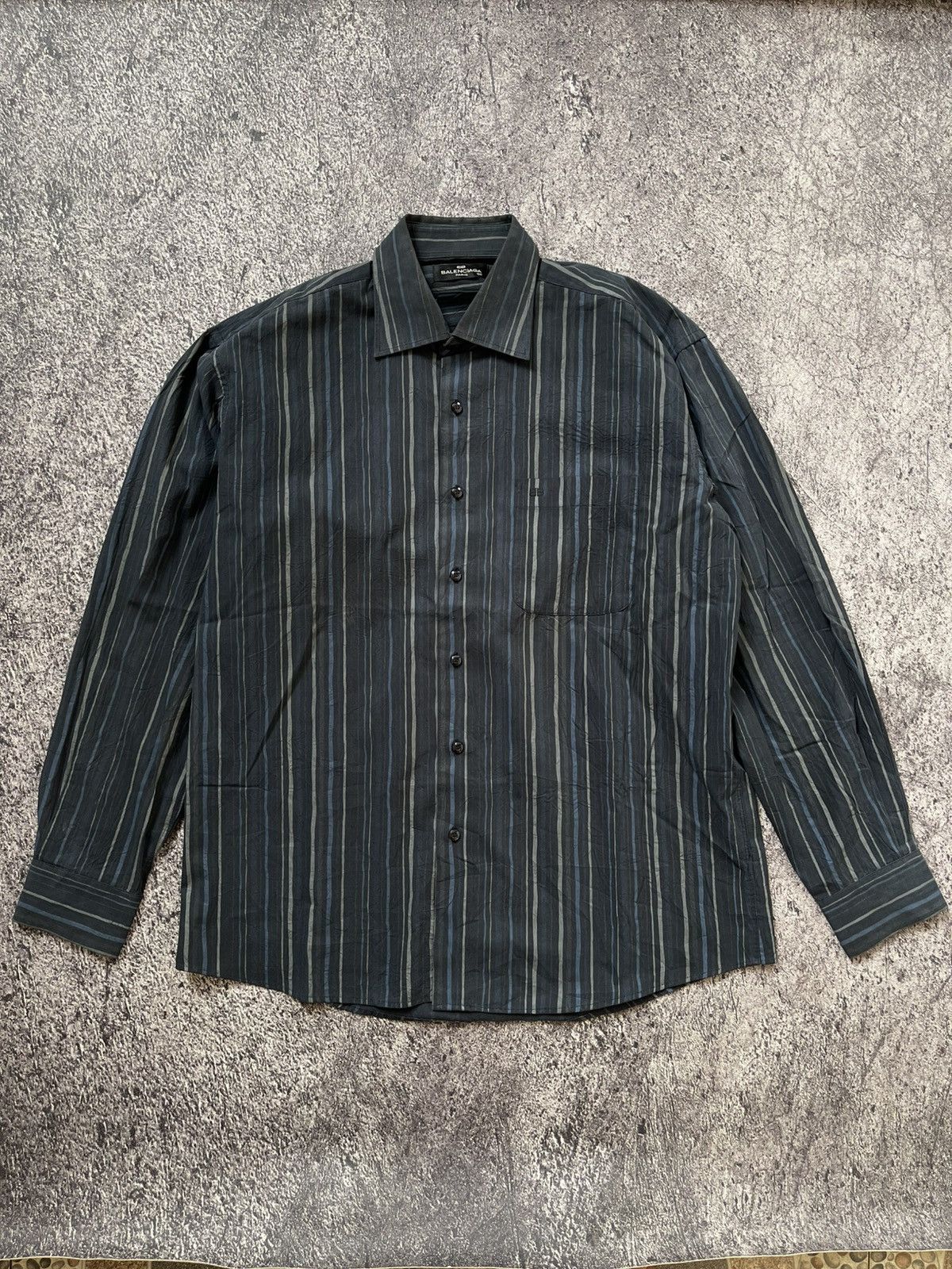Balenciaga Vintage Balenciaga button ups striped shirt Size US L / EU 52-54 / 3 - 1 Thumbnail