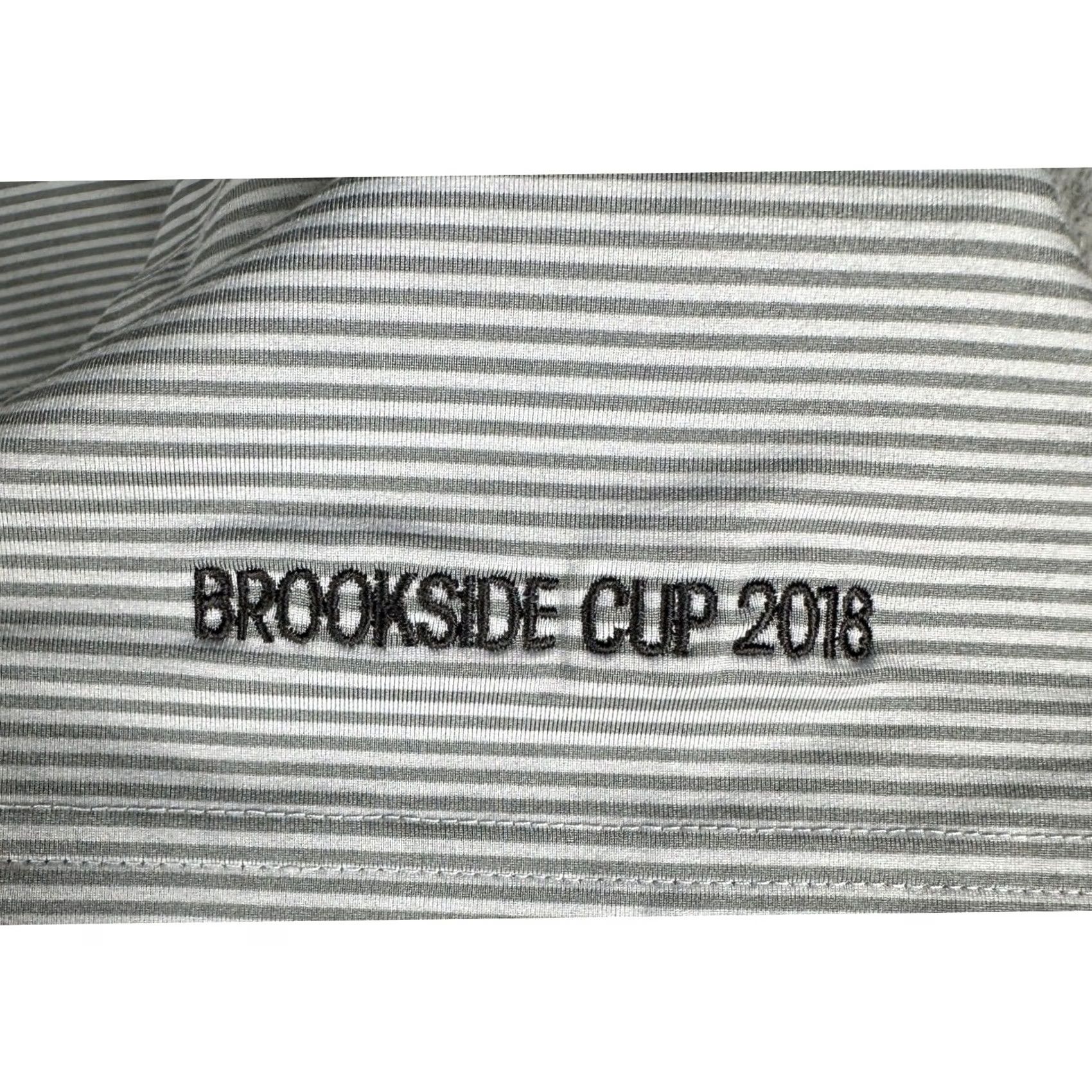 Adidas Adidas AdiPure Polo Shirt Mens Large Grey Golf Striped Performance Rugby Stretch Size US L / EU 52-54 / 3 - 7 Thumbnail