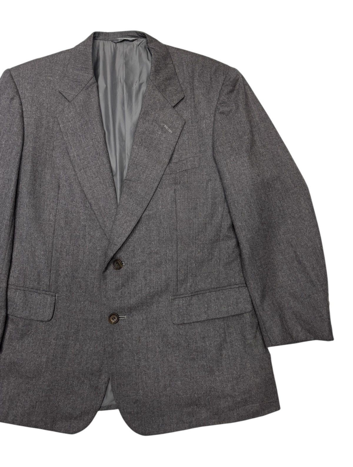 Christian Dior Monsieur × Vintage CHRISTIAN DIOR WOOL GREY BLAZER JACKET COAT Size US S / EU 44-46 / 1 - 8 Thumbnail