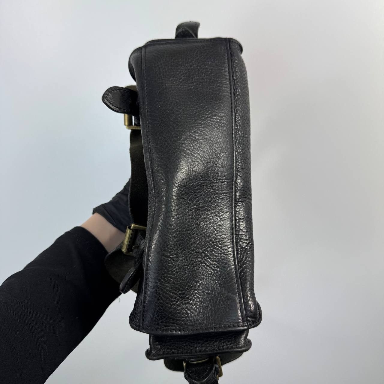 Mulberry Mulberry Leather Shoulder Bag Black Brass Buckle Womens Size ONE SIZE - 5 Thumbnail