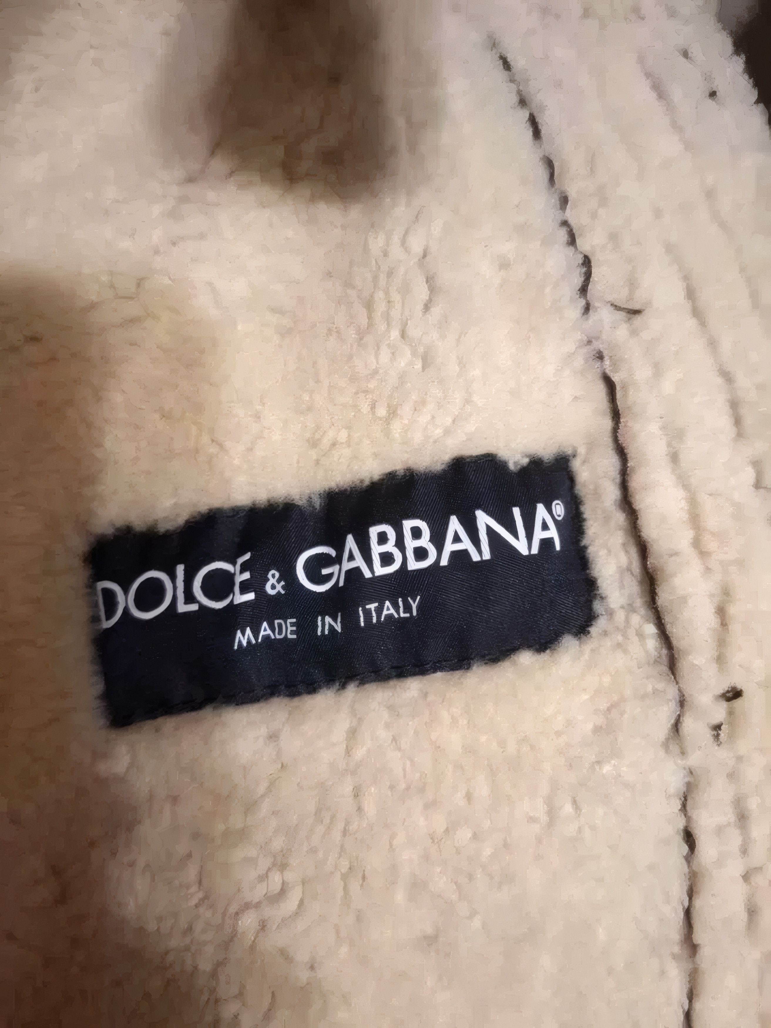 Dolce & Gabbana Shearling Lambskin Double-Breasted Coat