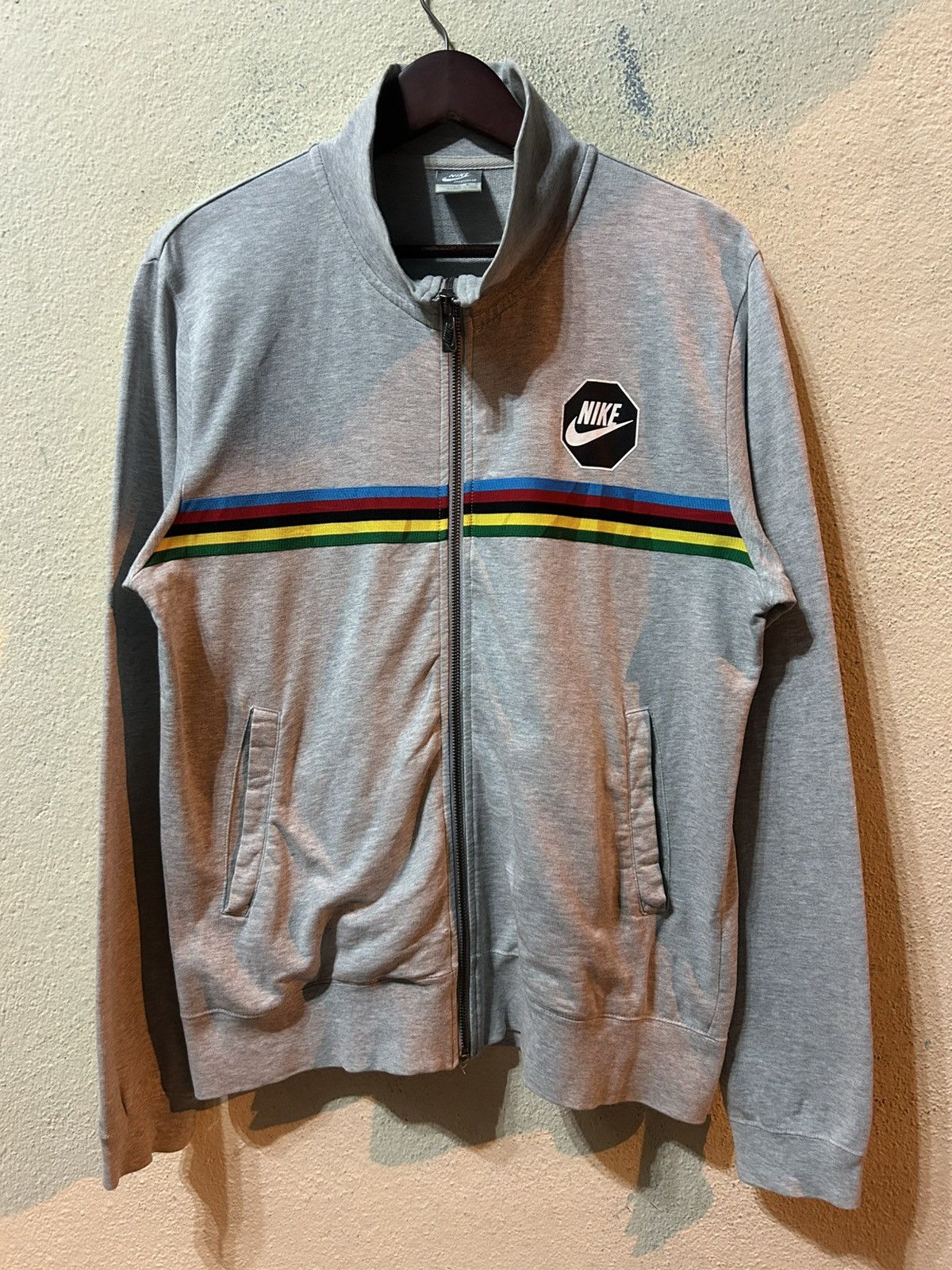 Nike Vintage Y2K Nike Stripes Zip Up Sweatshirt Size US S / EU 44-46 / 1 - 1 Thumbnail