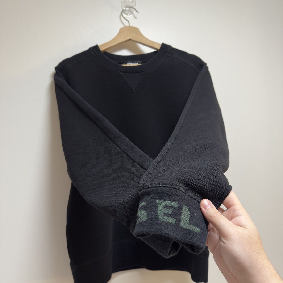 Diesel Diesel Black Crewneck Sweatshirt Large Size US L / EU 52-54 / 3 - 1 Thumbnail