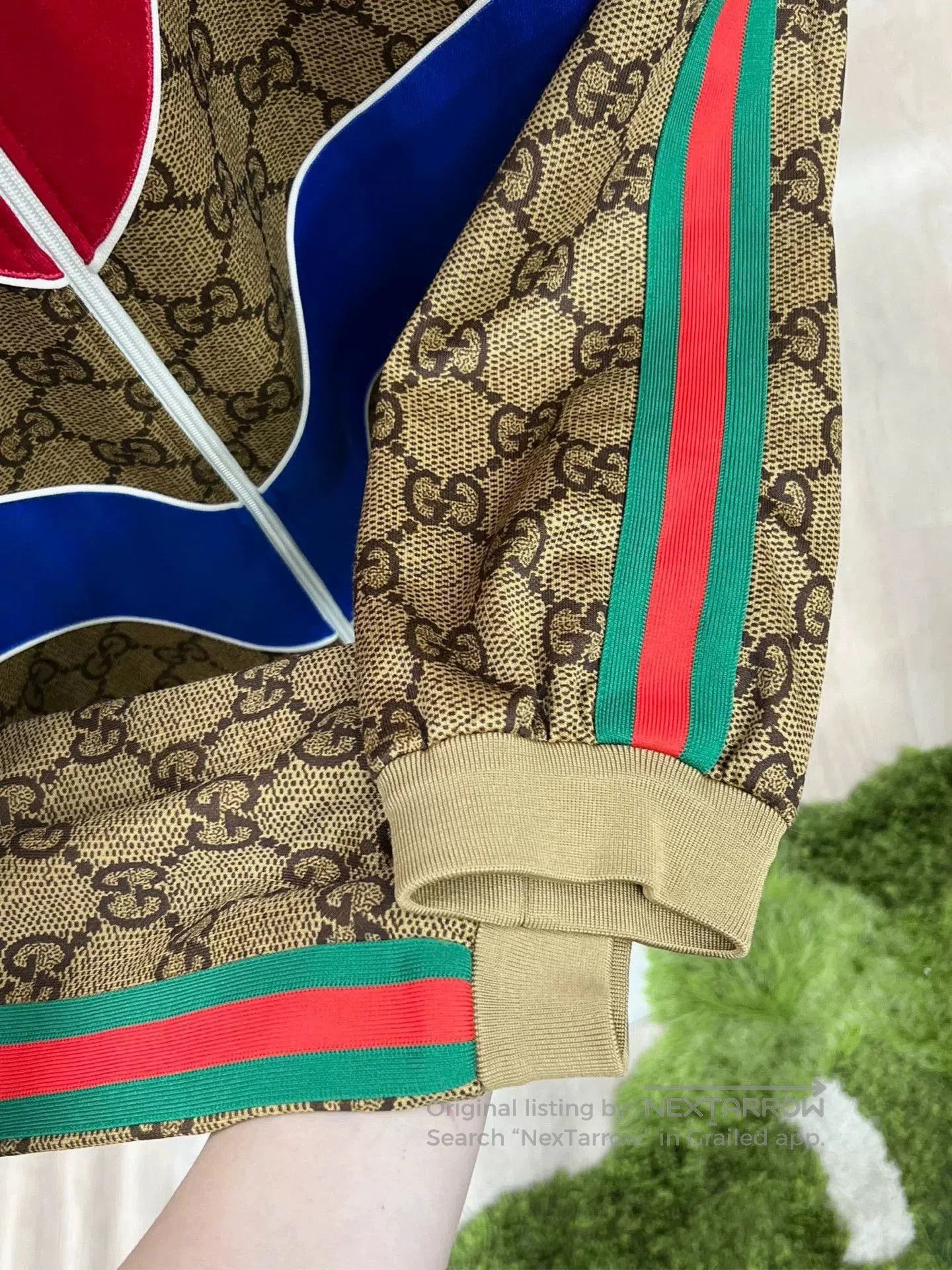 Gucci GUCCI Red Blue Striped Zip Jacket. Size US M / EU 48-50 / 2 - 3 Thumbnail