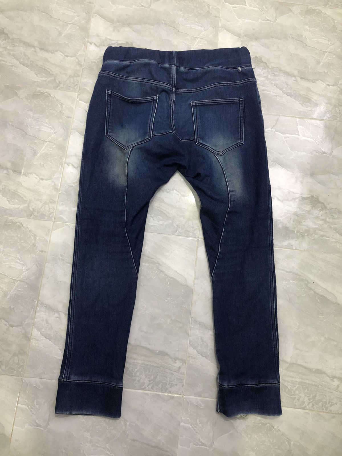 Zara Zara Man Drop Crotch Tapered Denim Joggers Size US 32 / EU 48 - 7 Thumbnail