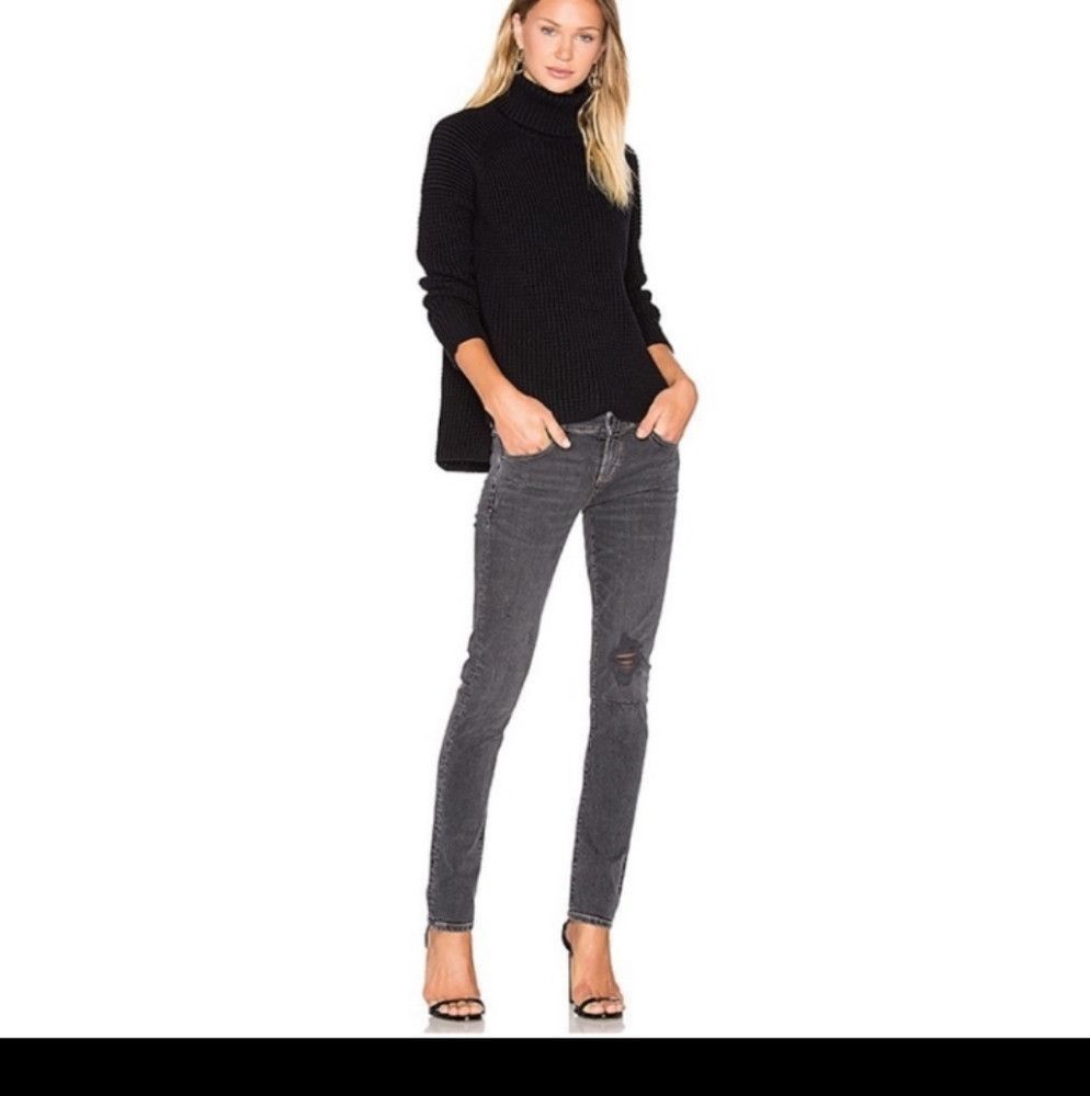 Agolde AGOLDE - los Angelos premium distressed black jeans size 28 Size 28" / US 6 / IT 42 - 1 Thumbnail