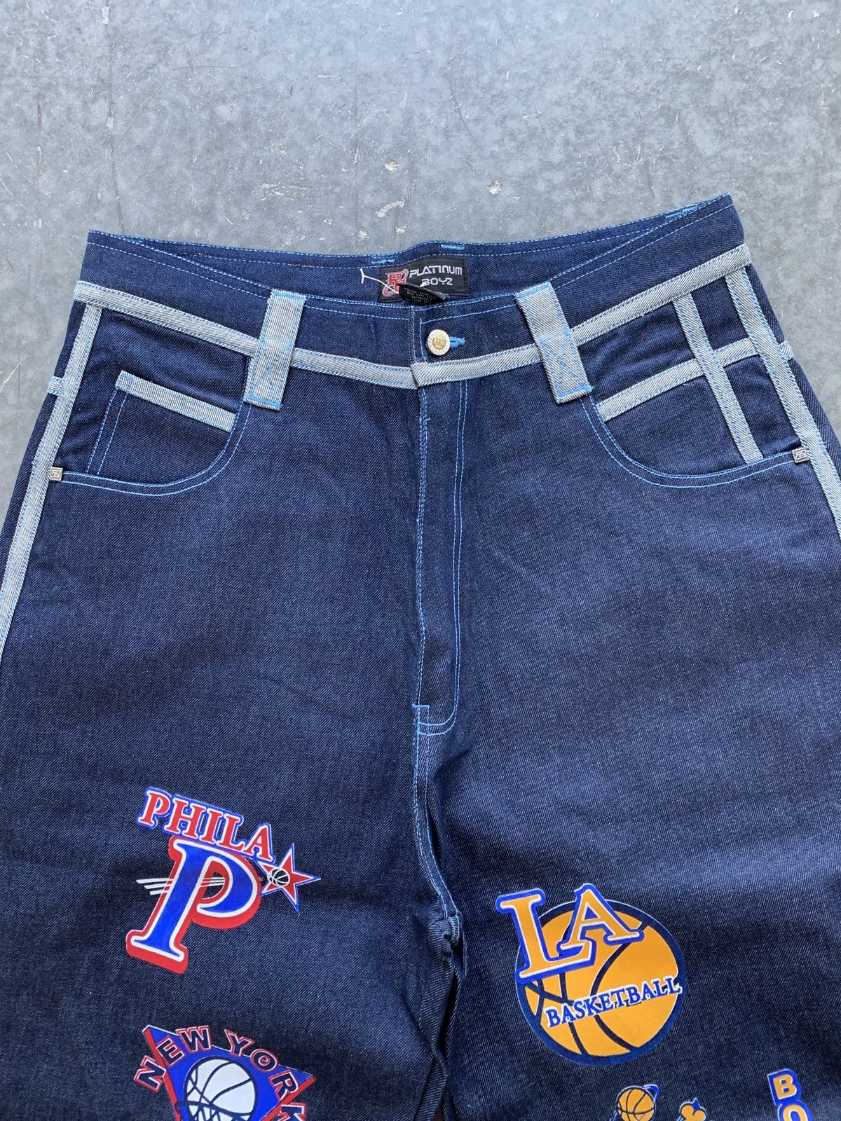 NBA × Southpole × Vintage Crazy BNWT Vintage Y2K NBA Baggy Jeans Skater Wide Leg Size US 38 / EU 54 - 4 Thumbnail