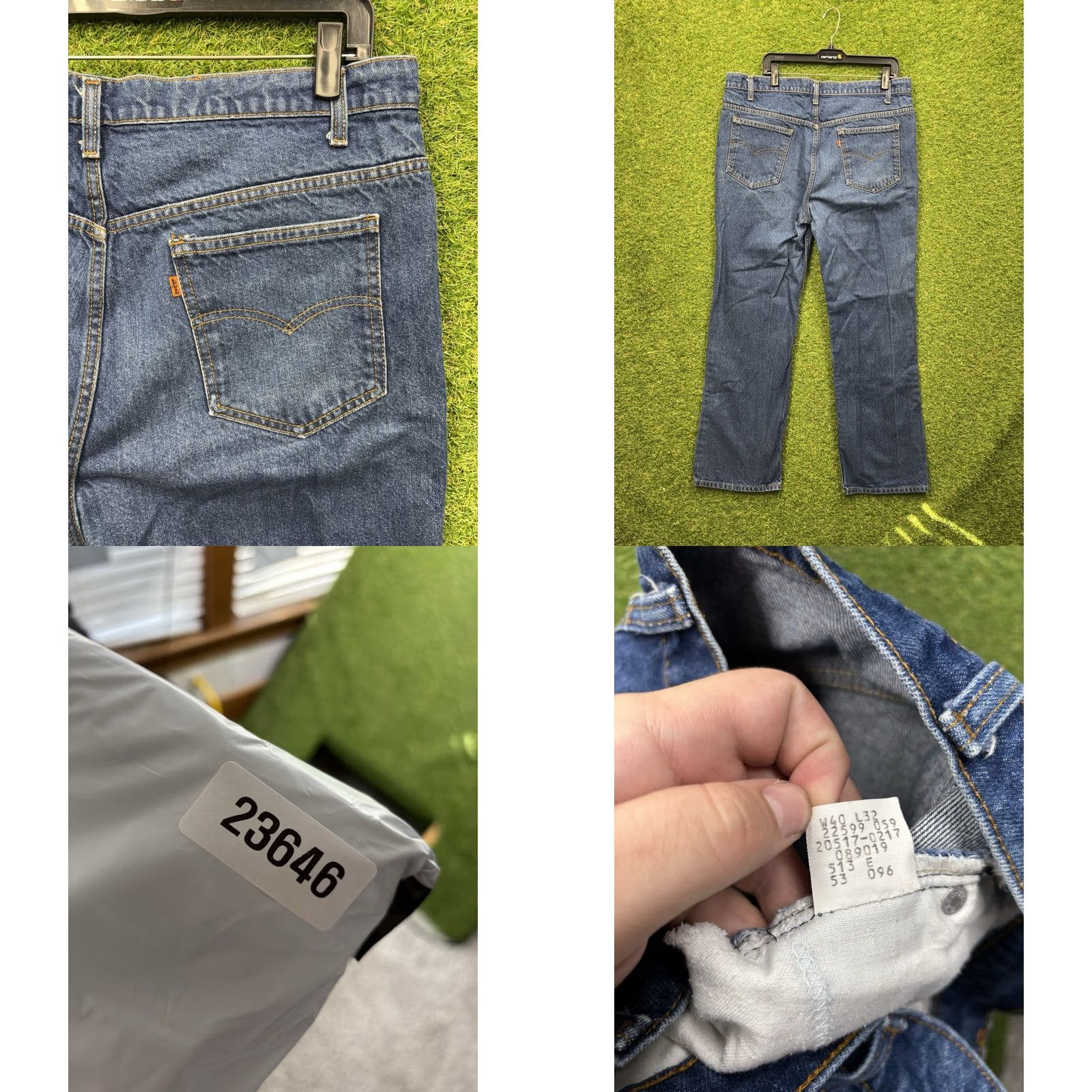 Levi's VINTAGE Levi's 517 Orange Tab Jeans Mens 40x32 Dark Wash Straight Levi's 500 Series USA Front 5-Pocket Mens Regular Blue Denim Jeans Size US 40 / EU 56 - 8 Thumbnail