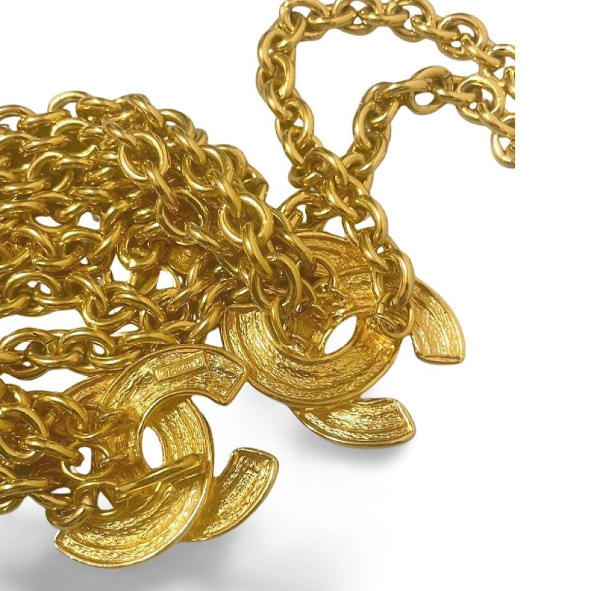 Chanel Vintage CHANEL gold chain belt with triple layer chains 95cm Size ONE SIZE - 7 Thumbnail