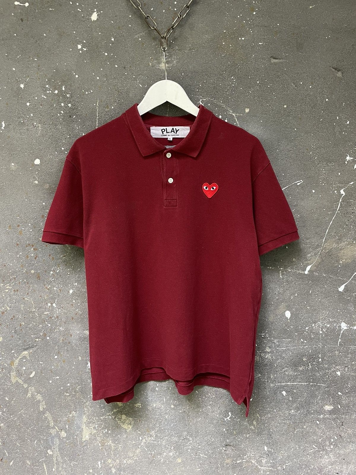 Comme des Garcons PLAY Play Comme Des Garçons Polo T-Shirt Red Size US XL / EU 56 / 4 - 1 Thumbnail