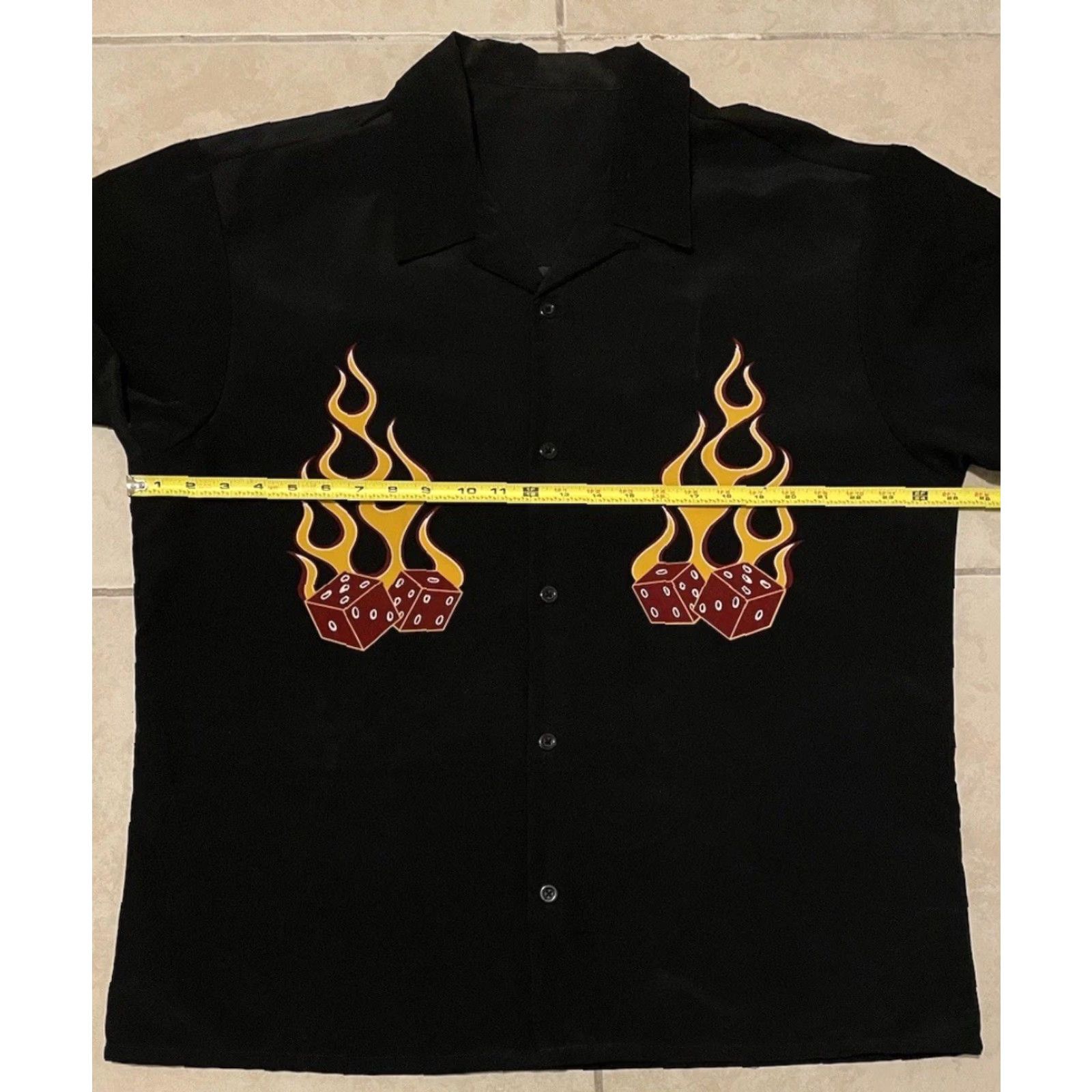 JNCO Vtg Dice Flame Shirt XL Fire Cee Lo Grunge Punk Biker Skate Surf 90s Y2K Jnco Size US XL / EU 56 / 4 - 6 Thumbnail