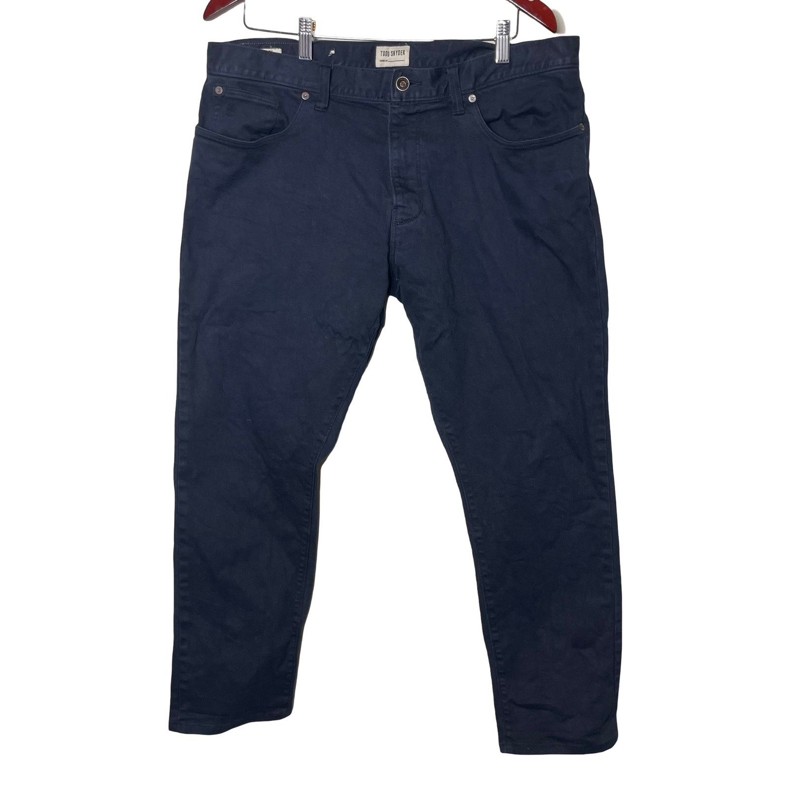 Todd Snyder Todd Snyder slim fit navy blue chino pants 36x29 Size US 36 / EU 52 - 1 Thumbnail