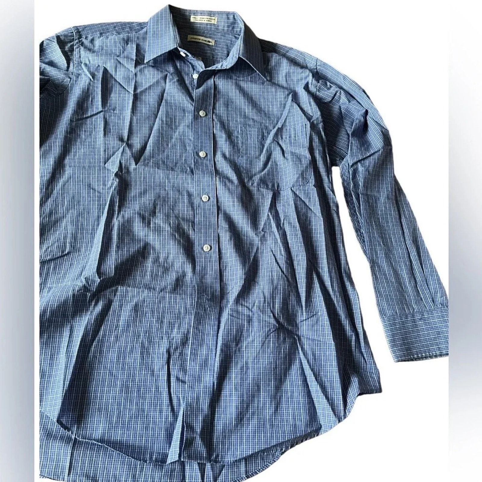 Pierre Cardin Pierre Cardin blue and white plaid Shirt, size 16 Size US M / EU 48-50 / 2 - 1 Thumbnail