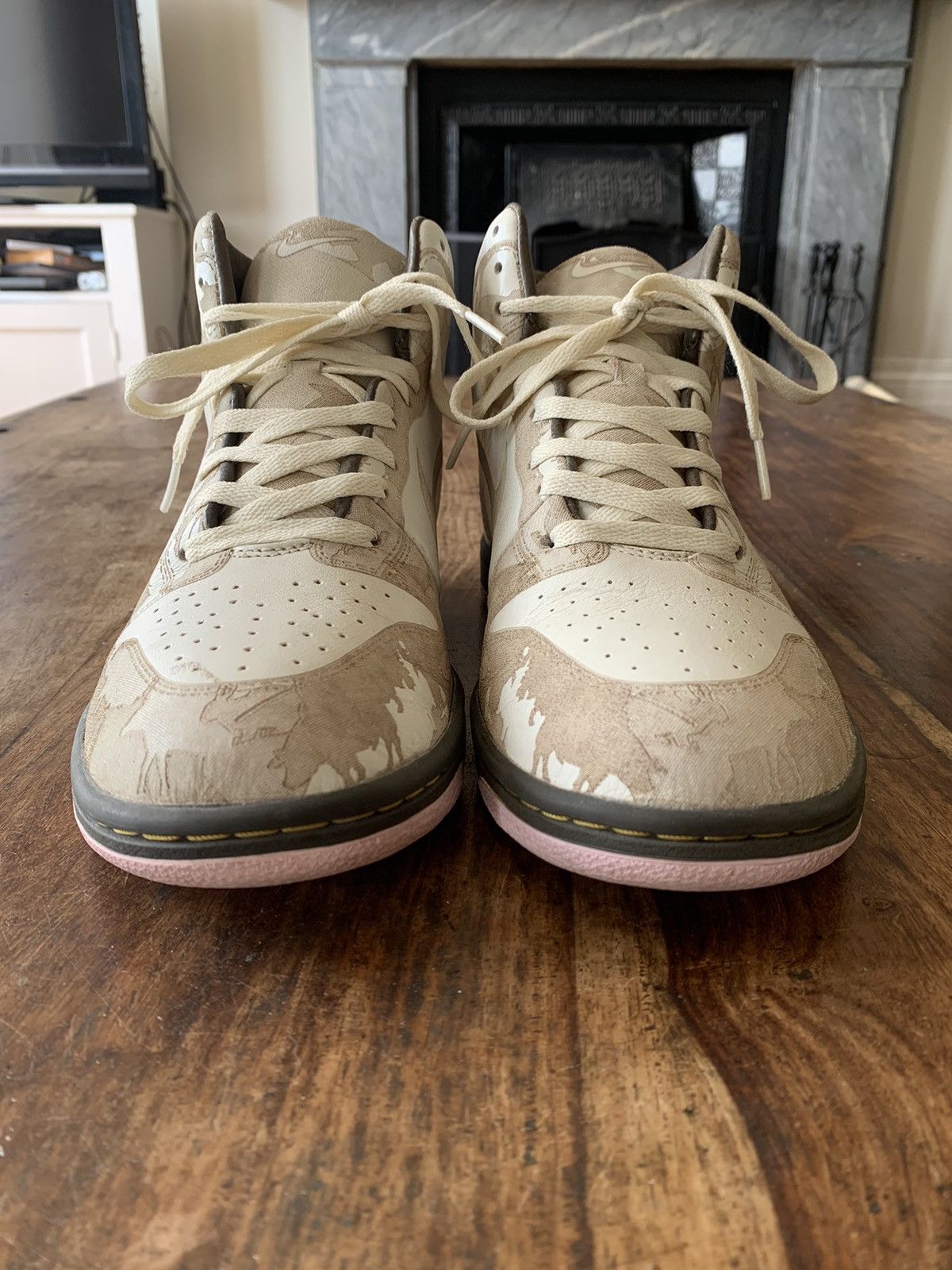 Nike Nike Dunk High One Piece Premium Khaki Pink Ice Size US 8.5 / EU 41-42 - 3 Thumbnail