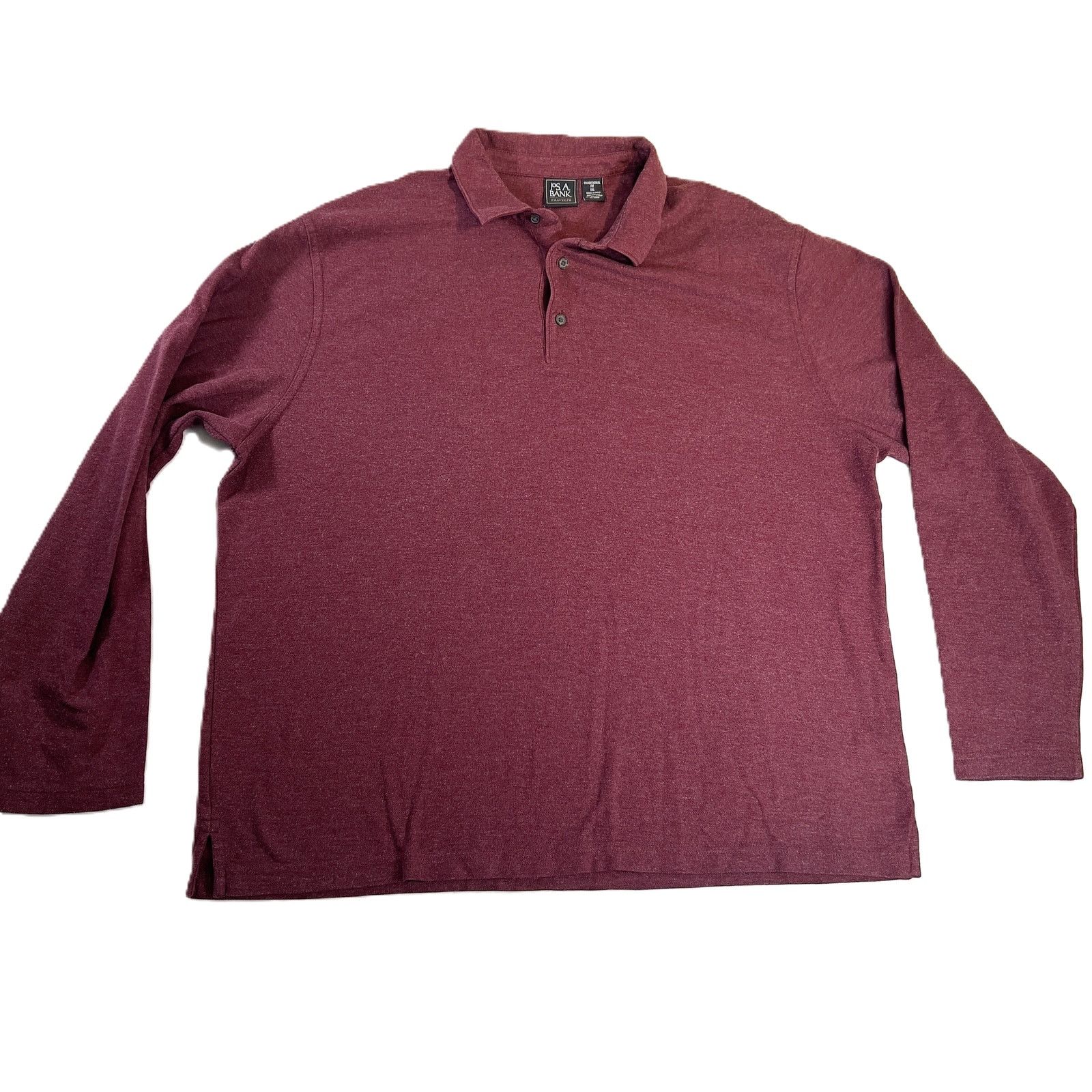 Jos. A. Bank Jos. A. Bank Traveler Polo Shirt Men's XXL Trad Fit Maroon Size US XXL / EU 58 / 5 - 1 Thumbnail